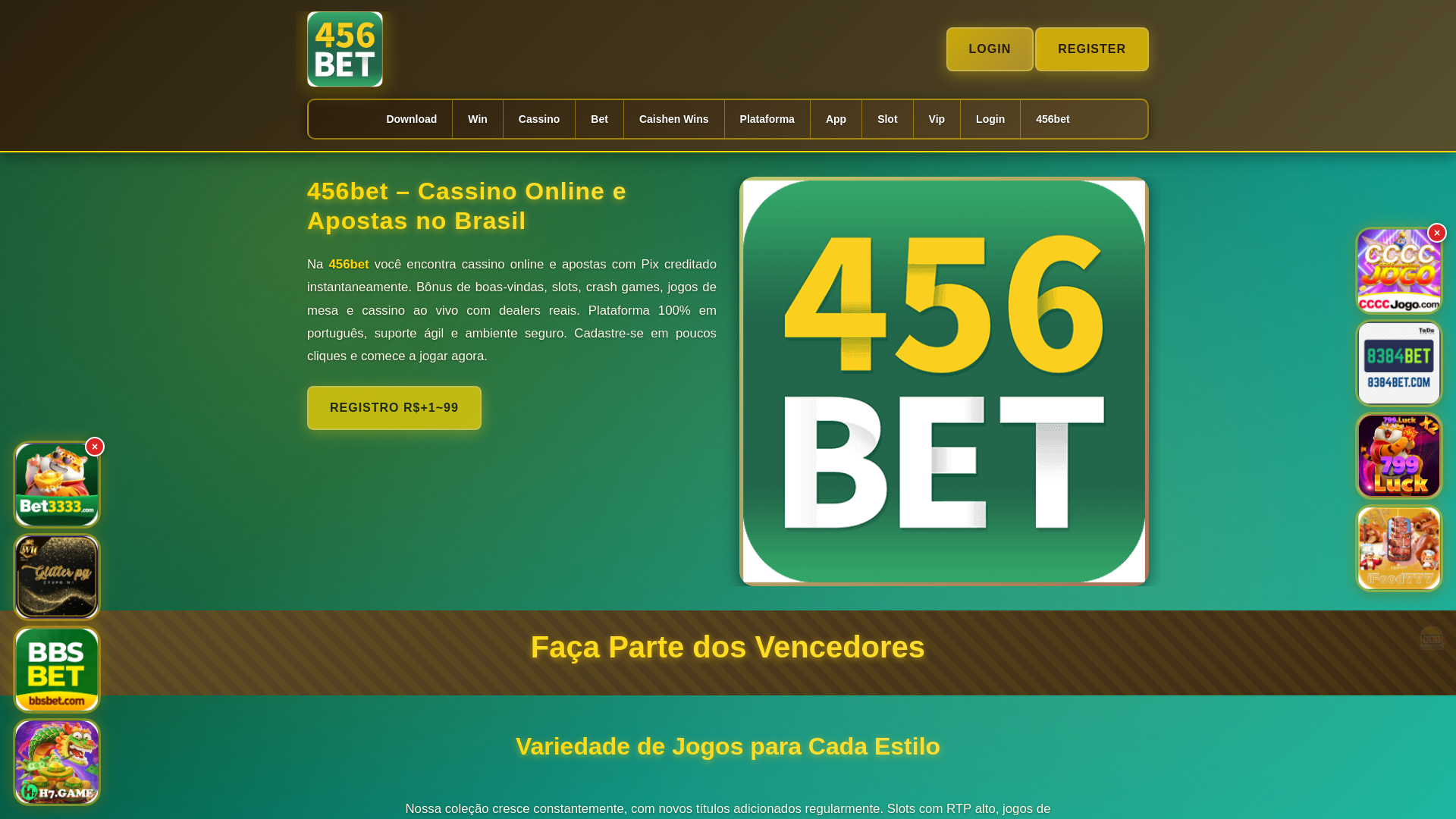 website screenshot of https://456betcara.com/