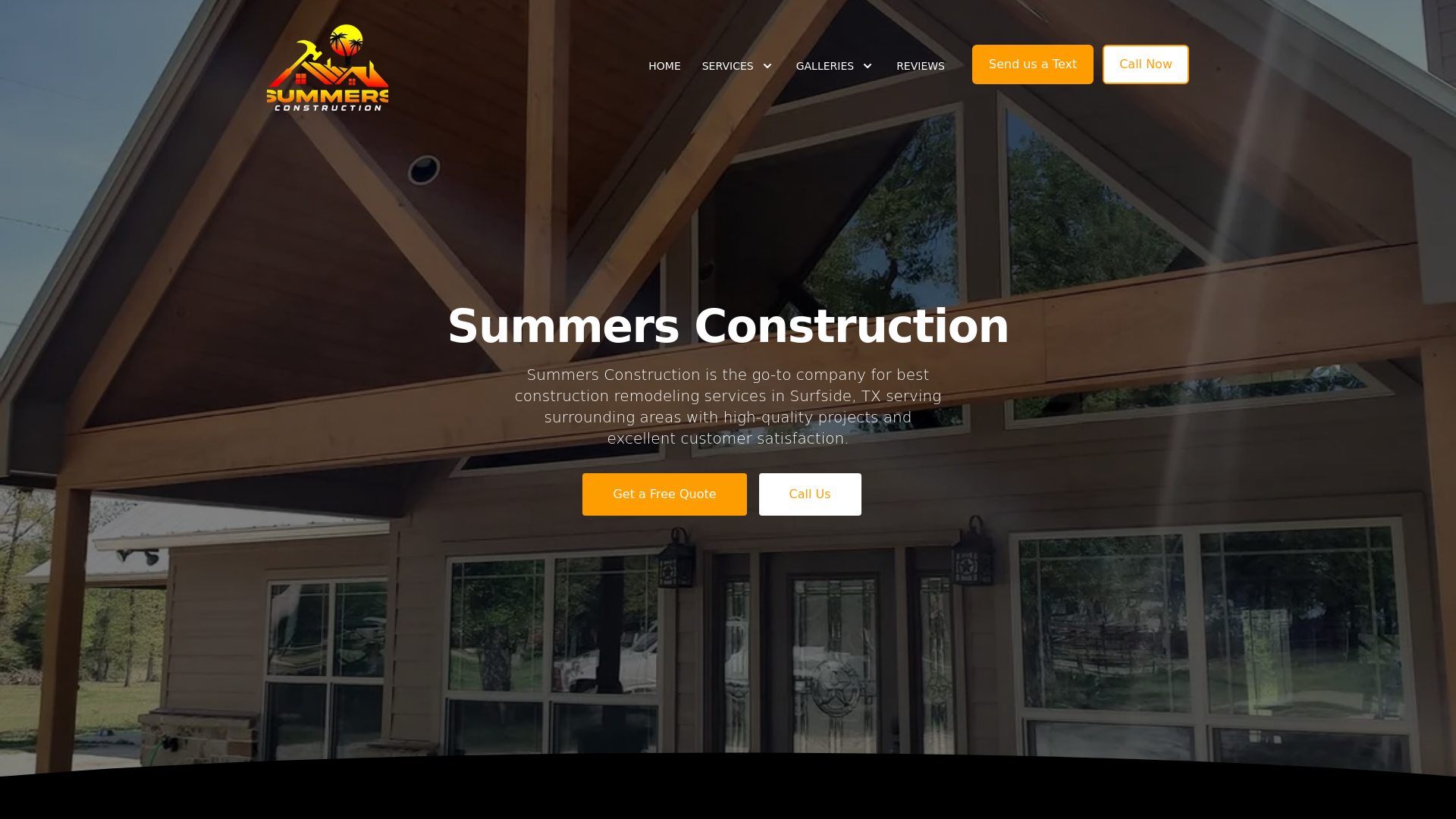 website screenshot of https://summersconstructiontx.com/