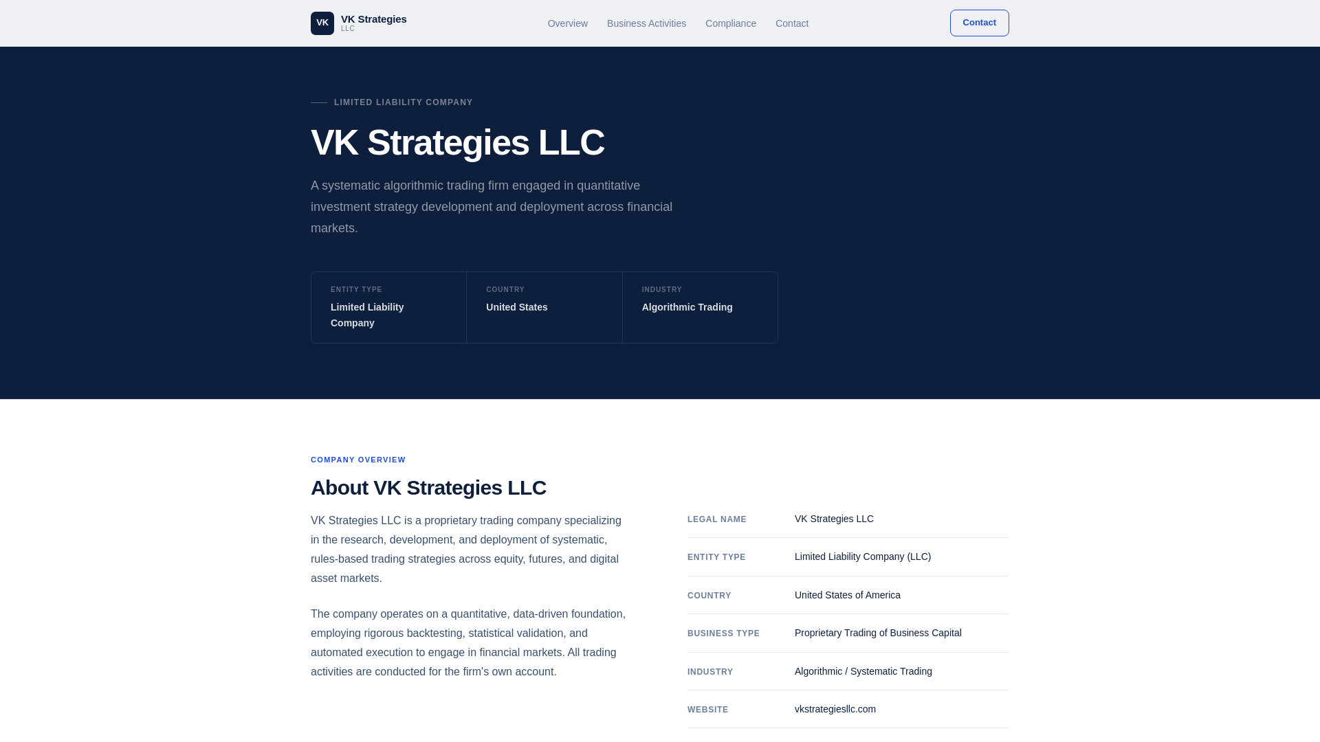 website screenshot of https://vkstrat.pages.dev/