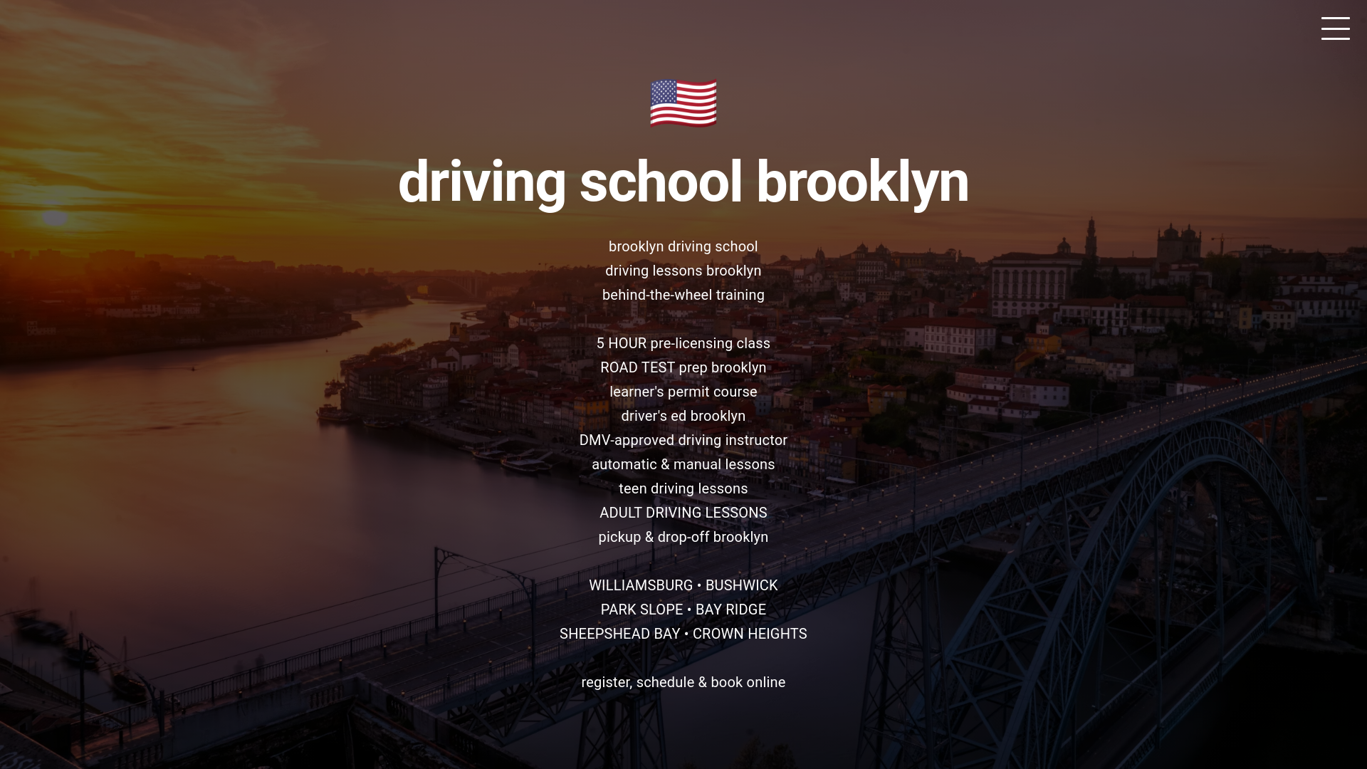 website screenshot of https://drivingschoolbrooklyn.net