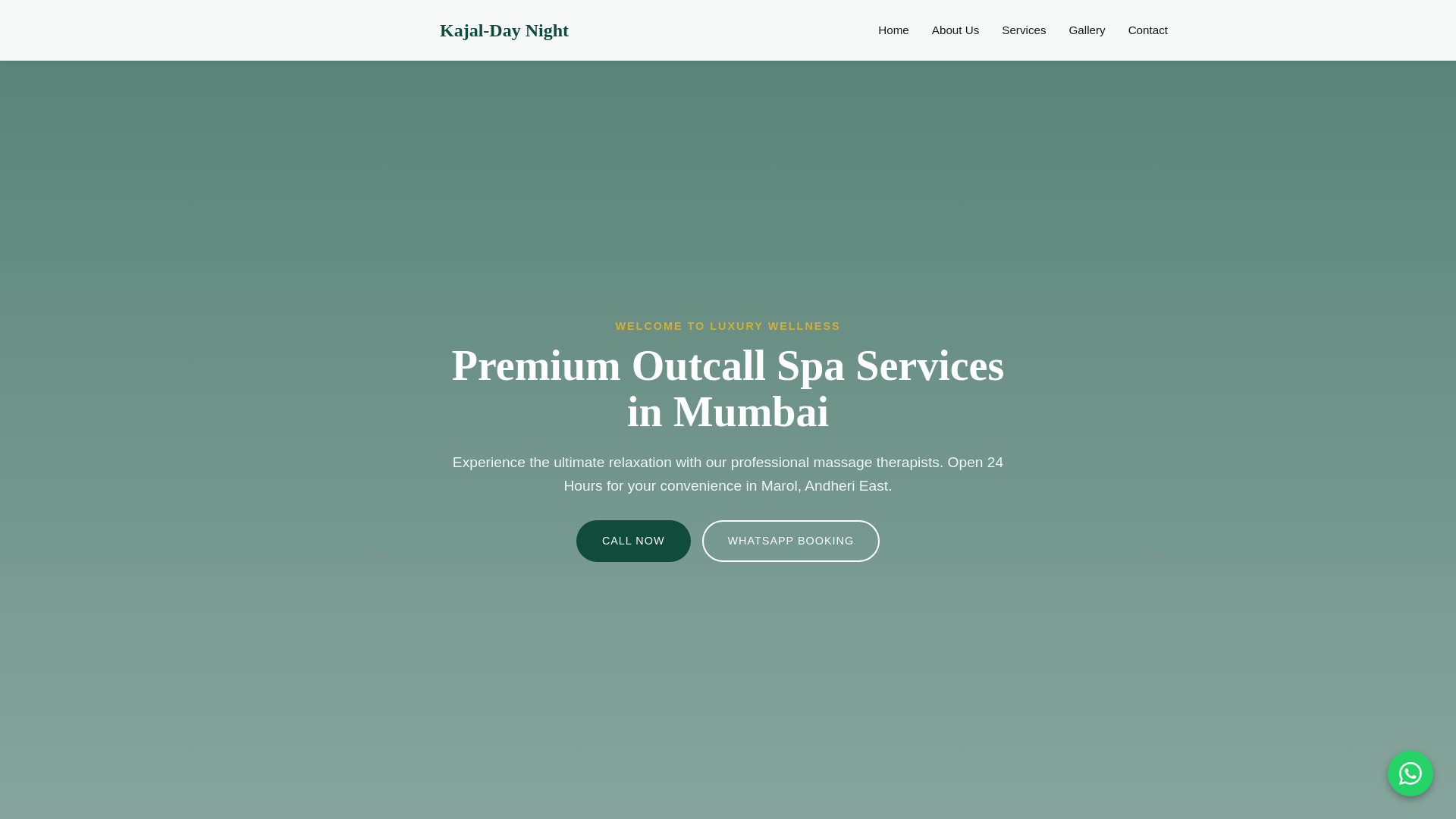 website screenshot of https://kajaldaynightoutcallspa.shop/