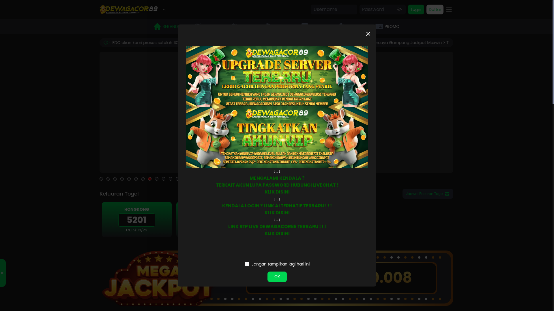 website screenshot of https://ask-dewagacor89.baby/