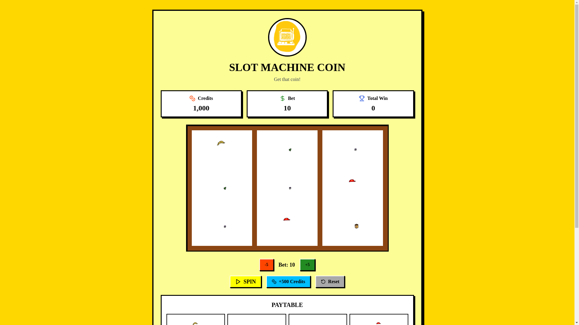 website screenshot of https://slotmachinecoin.fun/