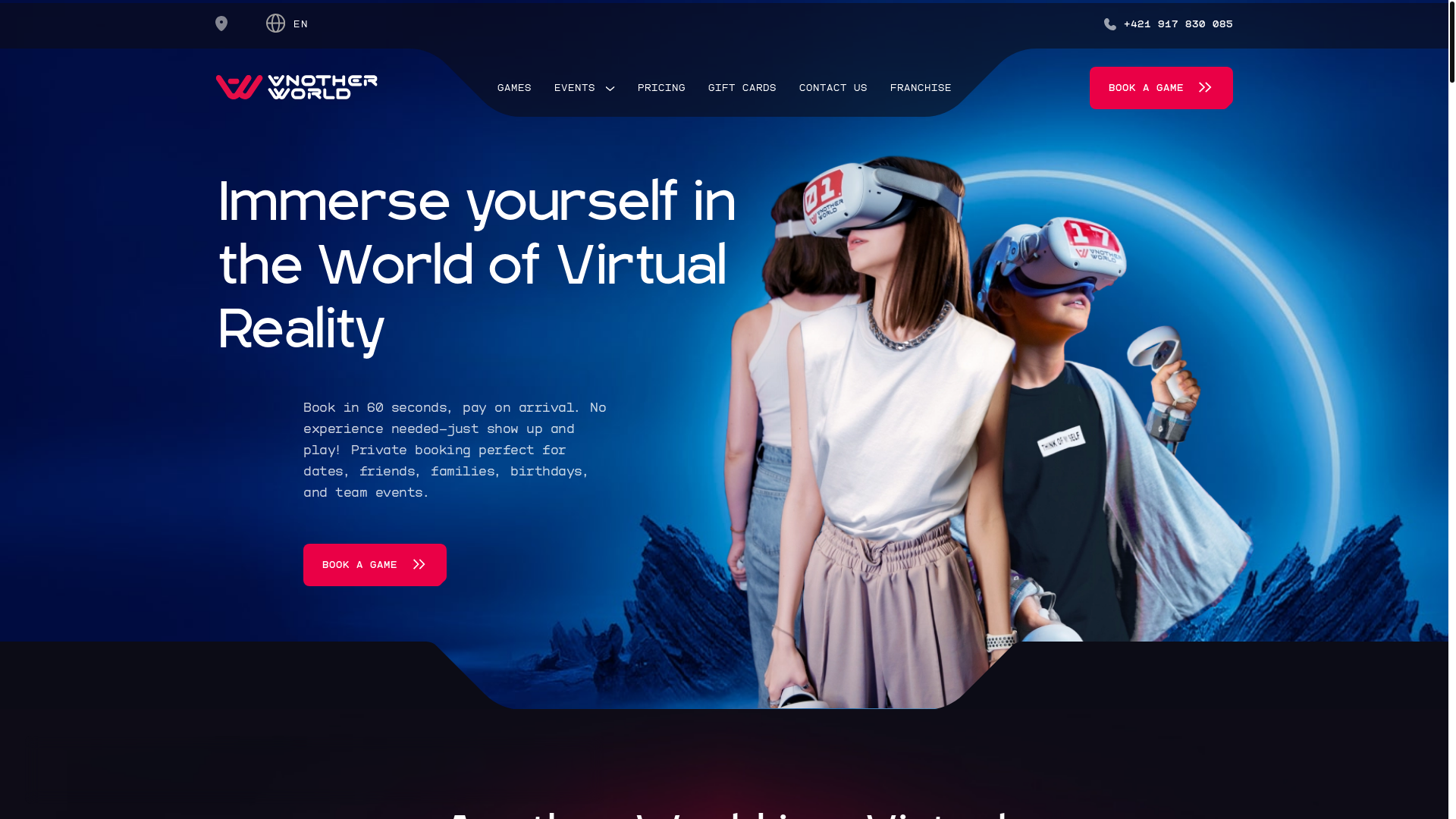 website screenshot of https://prievidza.another-world.com/