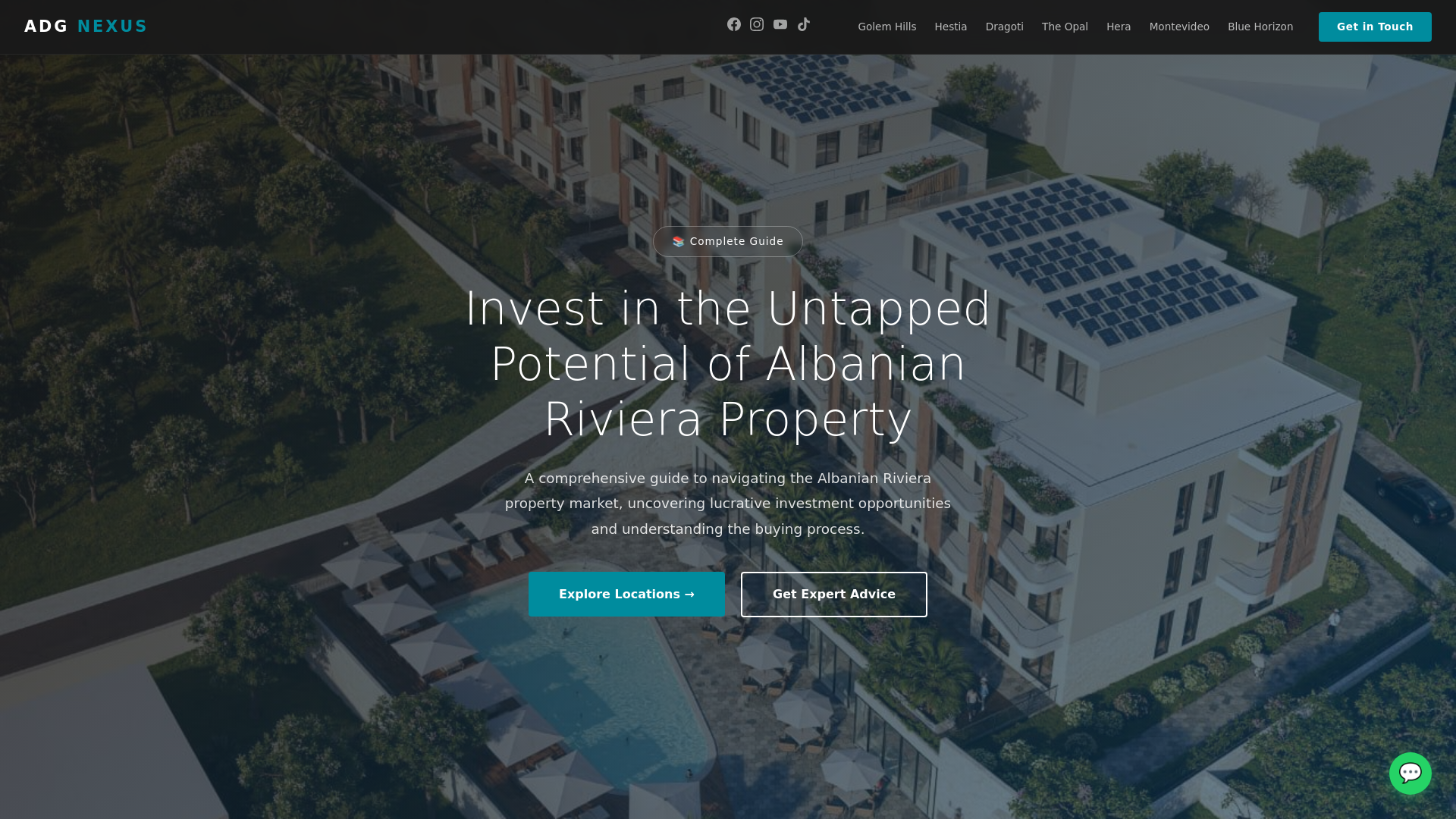 website screenshot of https://rivierainalbania.com/