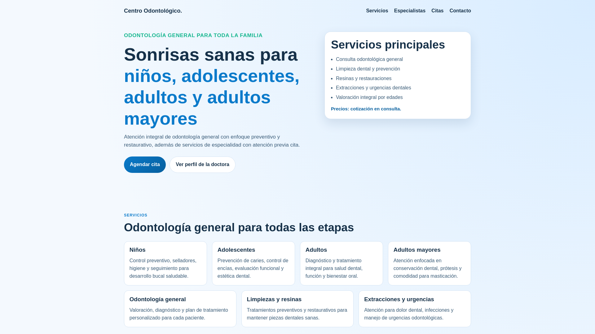 website screenshot of https://odontologiaconabi.com.mx/