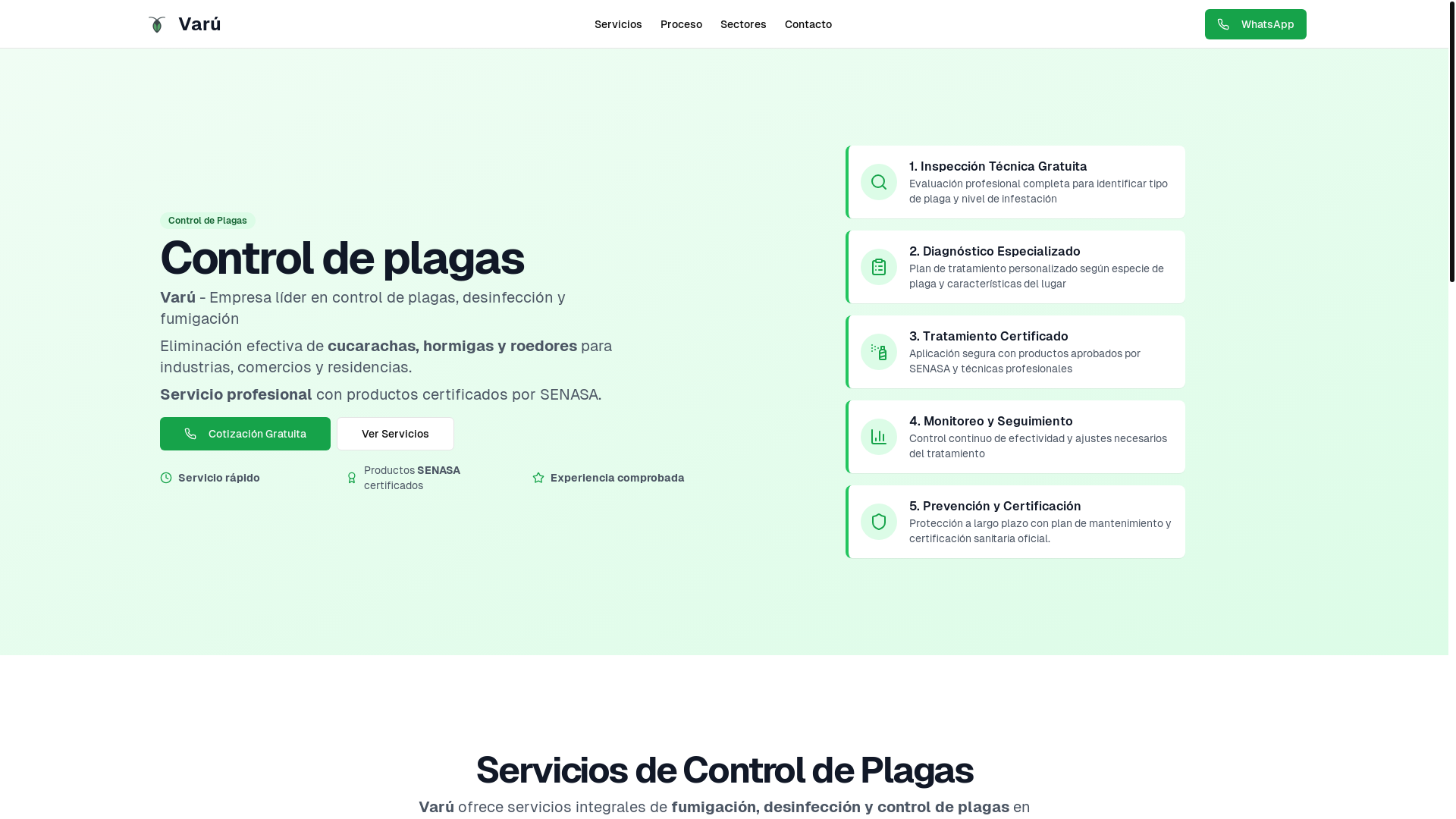 website screenshot of https://varu.com.ar/