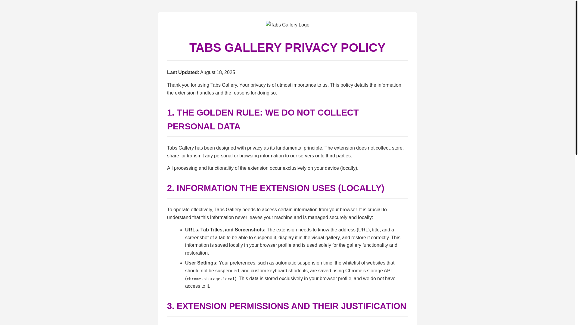 website screenshot of https://gallery-privacy.pages.dev/