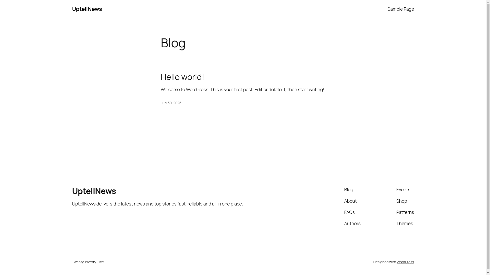 website screenshot of https://uptellnews.online/