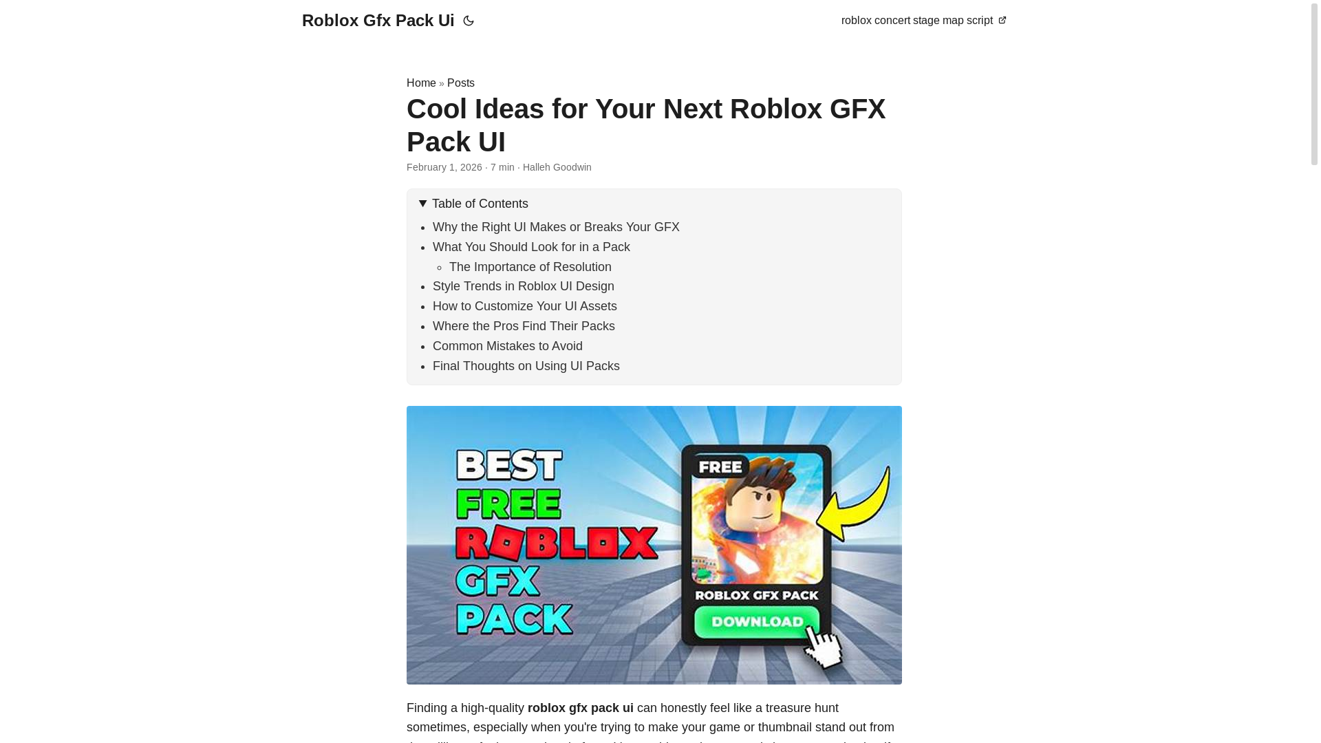 website screenshot of https://roblox-gfx-pack-ui.pages.dev/