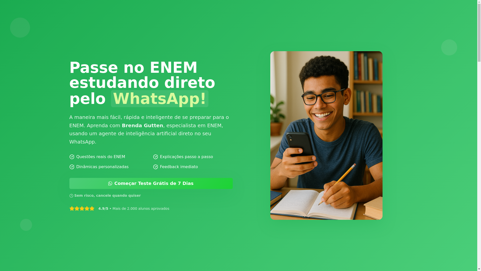 website screenshot of https://estudeparaoenem.com/