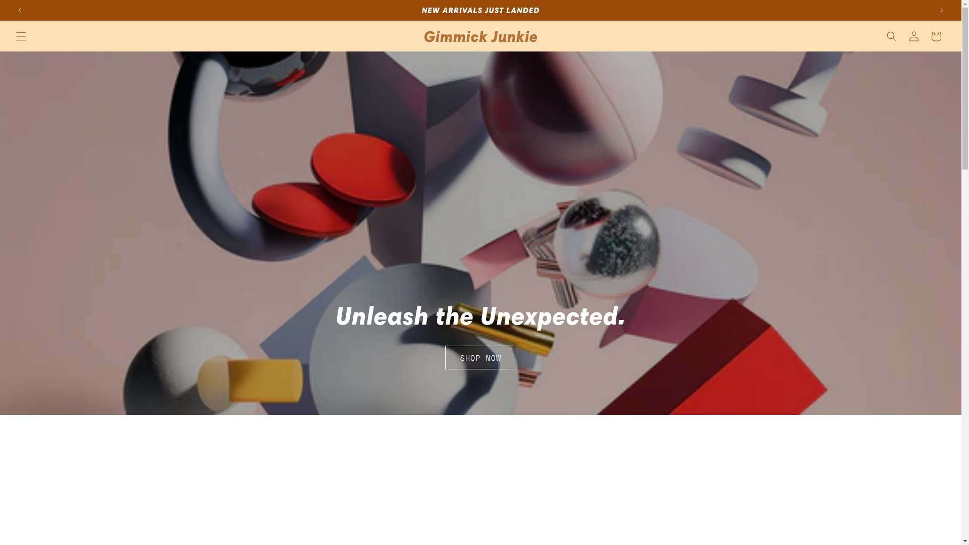 website screenshot of https://gimmickjunkie.com/