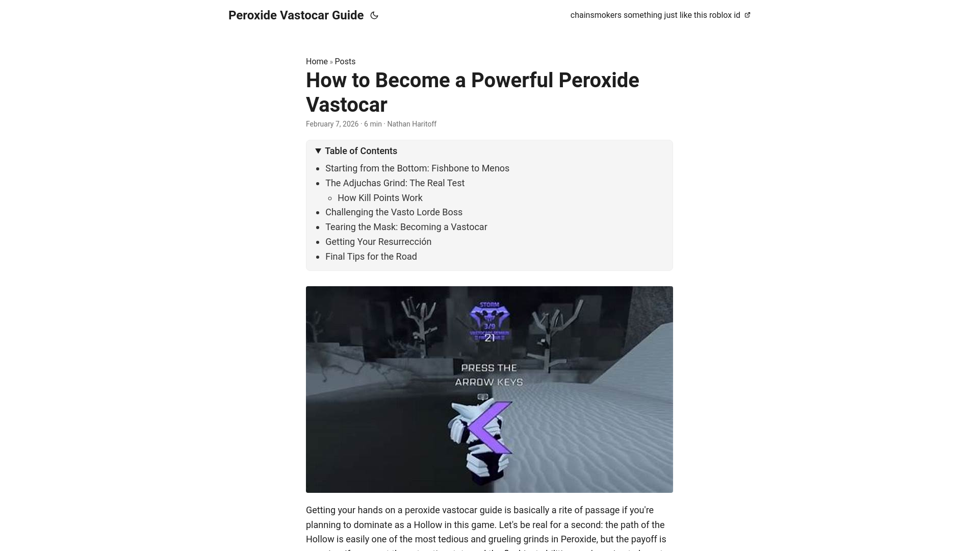 website screenshot of https://peroxide-vastocar-guide.pages.dev/
