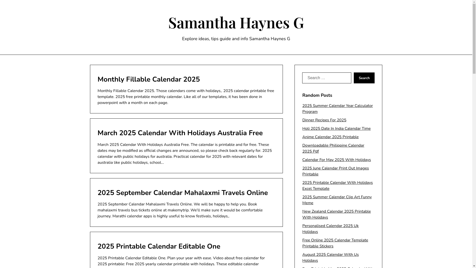 website screenshot of https://samanthahaynesg.pages.dev/