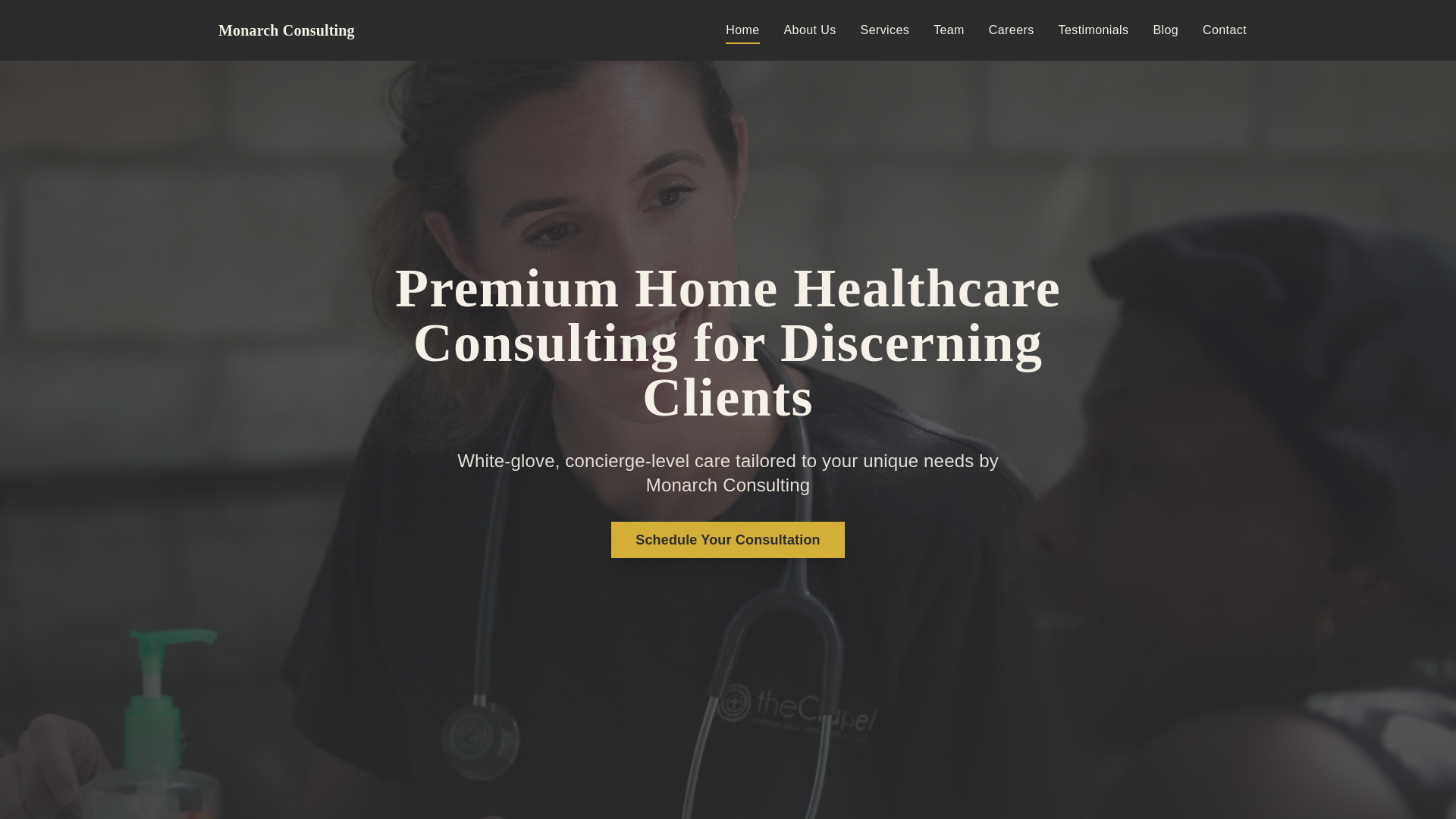 website screenshot of https://monarchhomeagency.com/