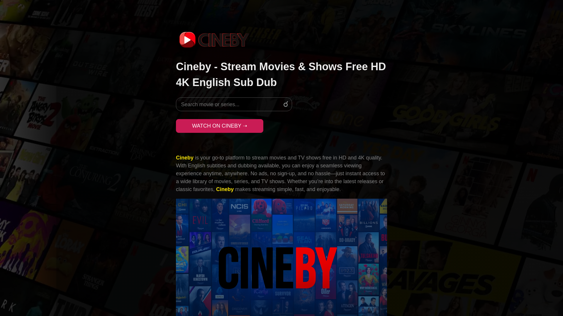 website screenshot of https://cineby-1sx.pages.dev/