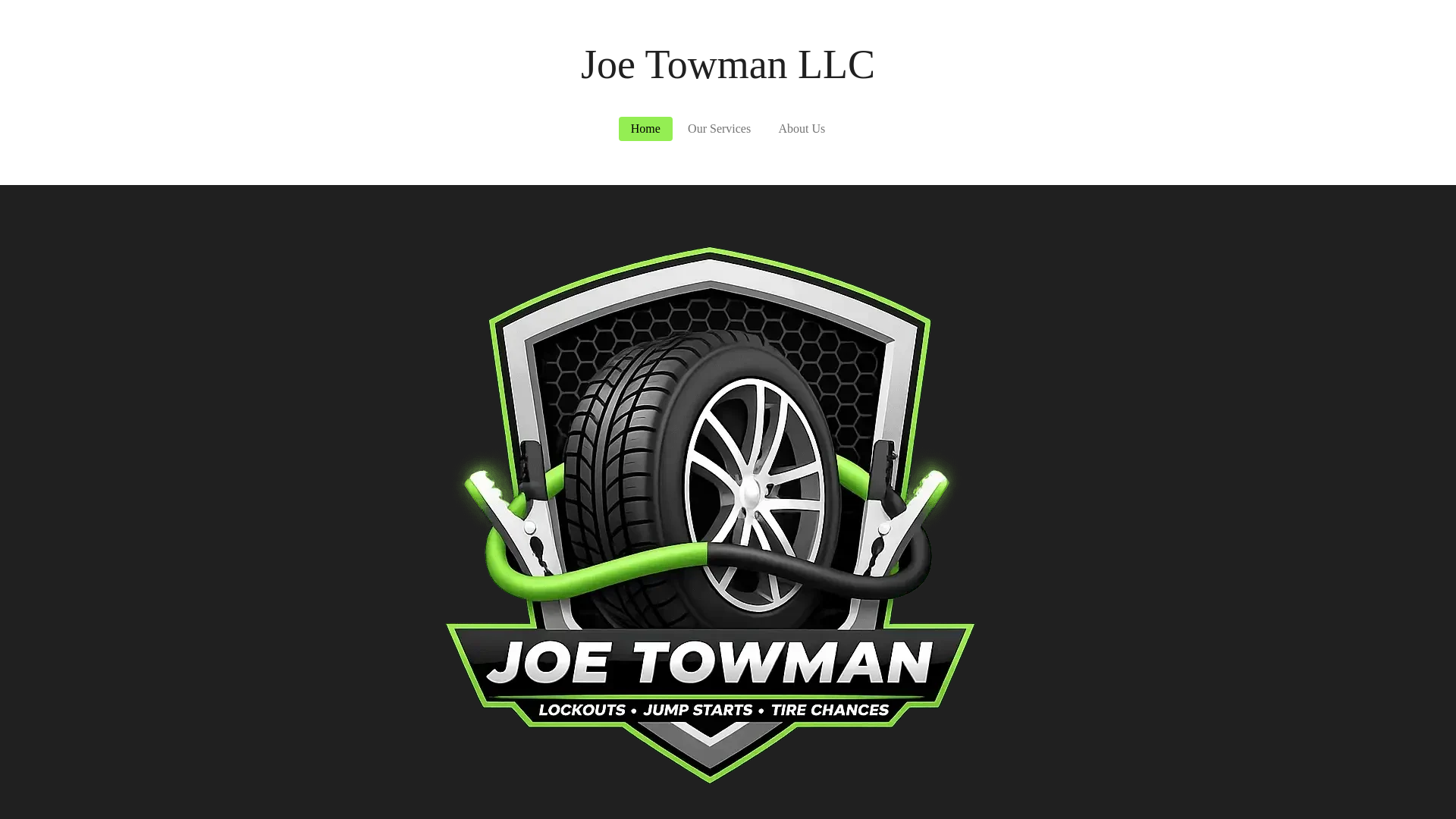 website screenshot of https://joetowmanllc.com