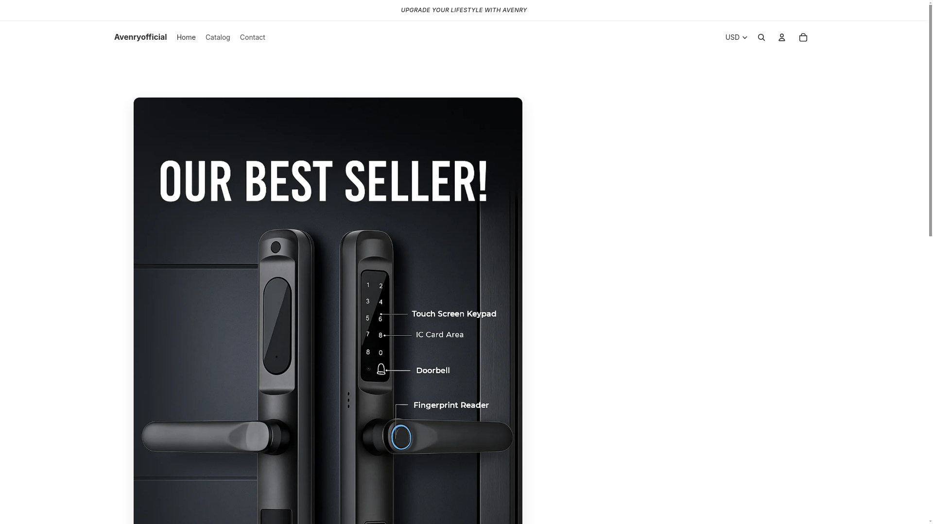 website screenshot of https://avenryofficial.us/