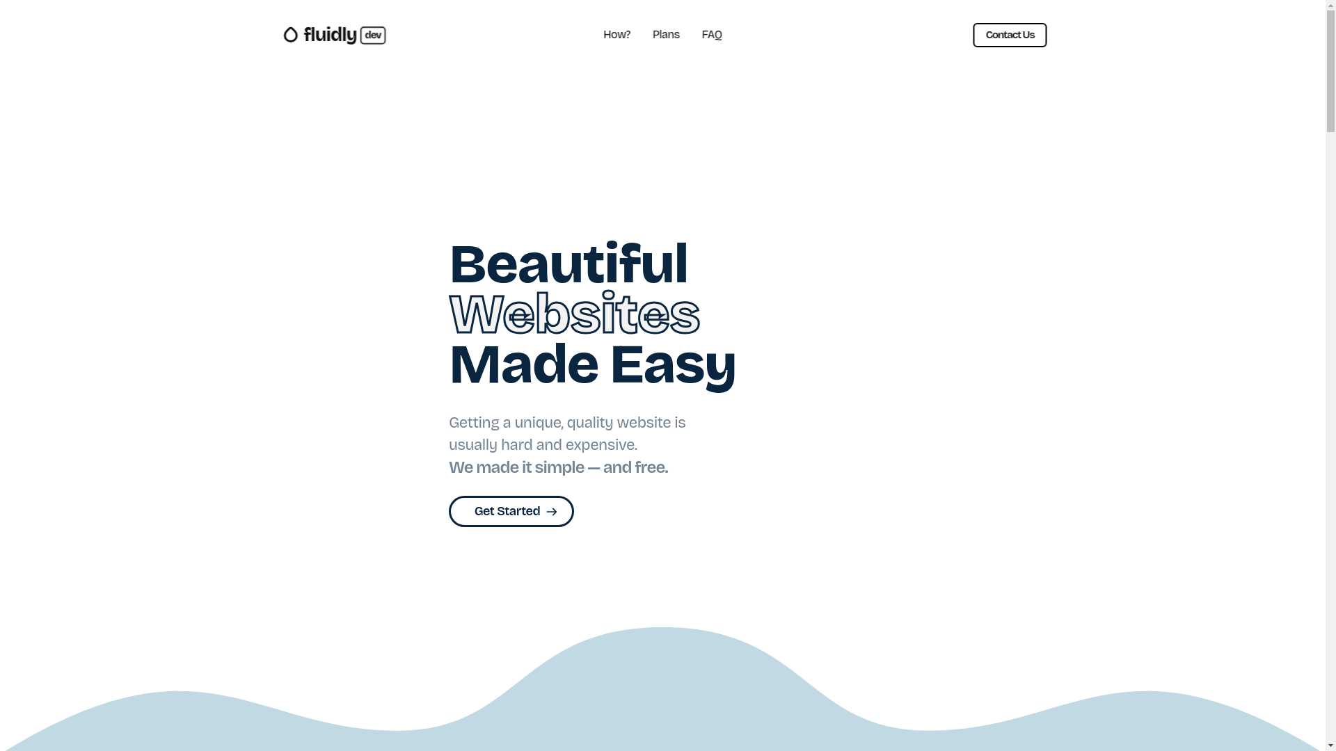 website screenshot of https://fluidly-website.pages.dev/