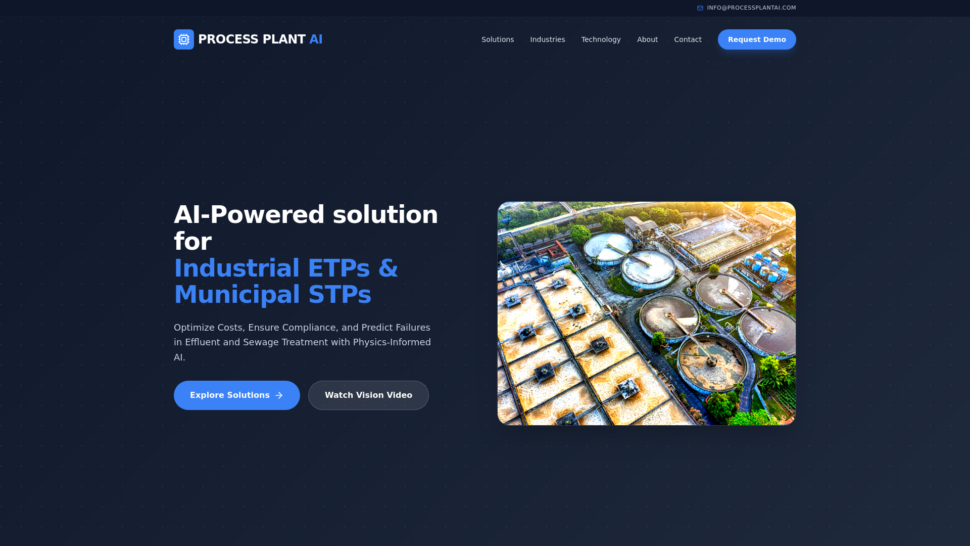 website screenshot of https://processplantai.com