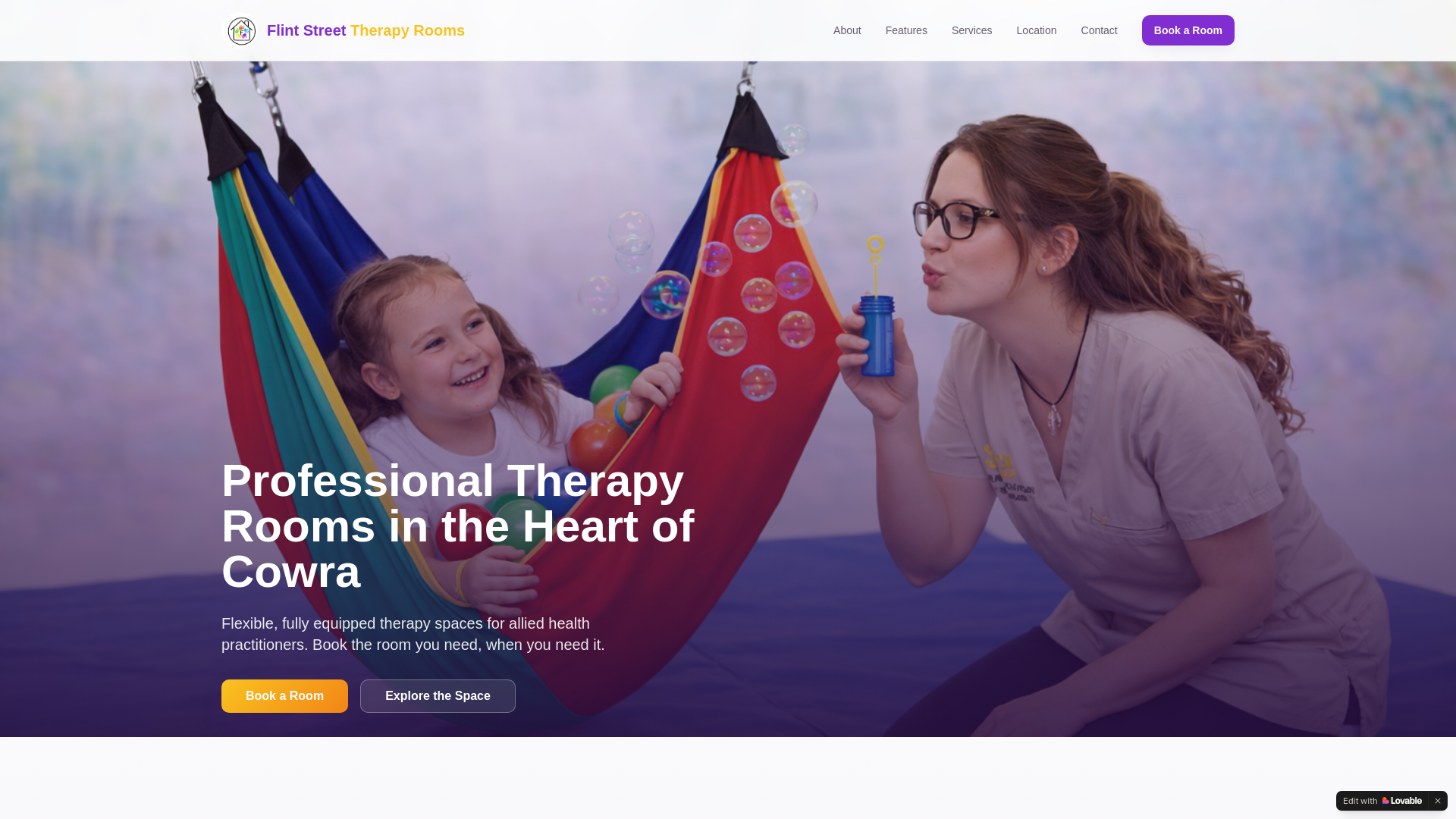 website screenshot of https://flintstreettherapyrooms.com.au/