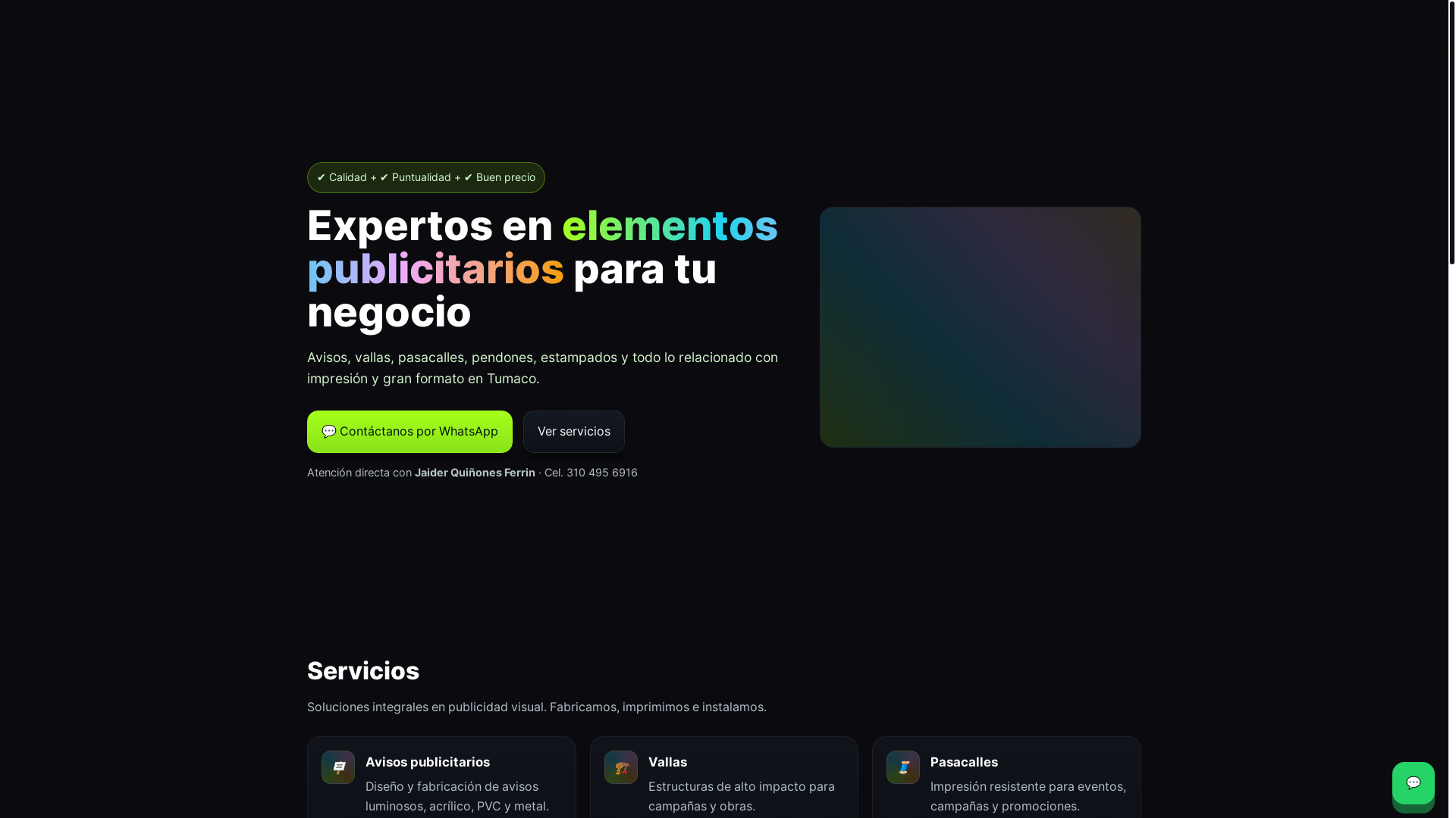 website screenshot of https://iguanapublicidad.com/