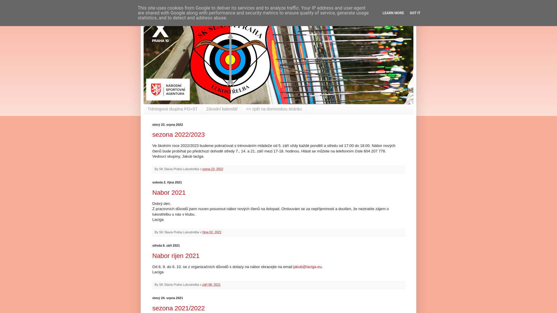 website screenshot of https://skupinajl.lukslaviapraha.cz