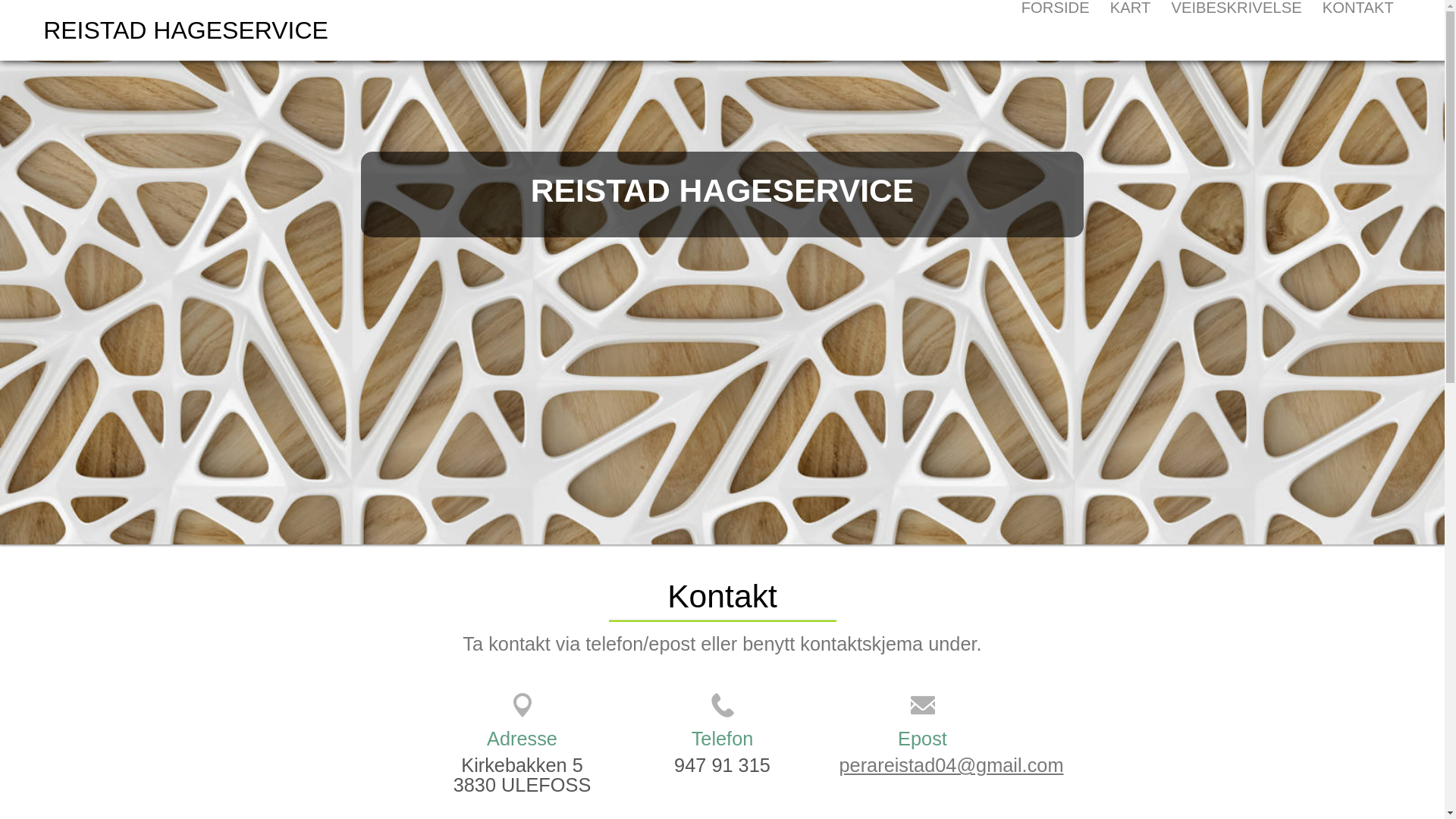 website screenshot of https://reistadhageservice.no/