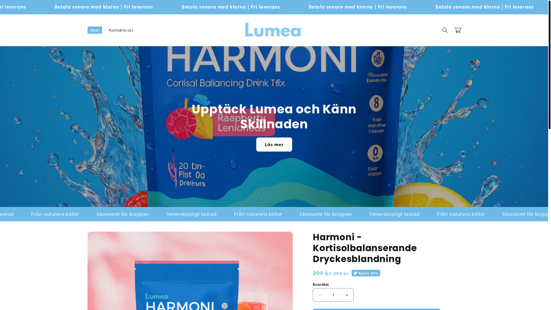 website screenshot of https://lumeadrink.com/