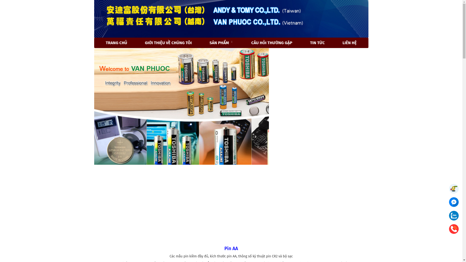 website screenshot of https://andytomy.com.vn/