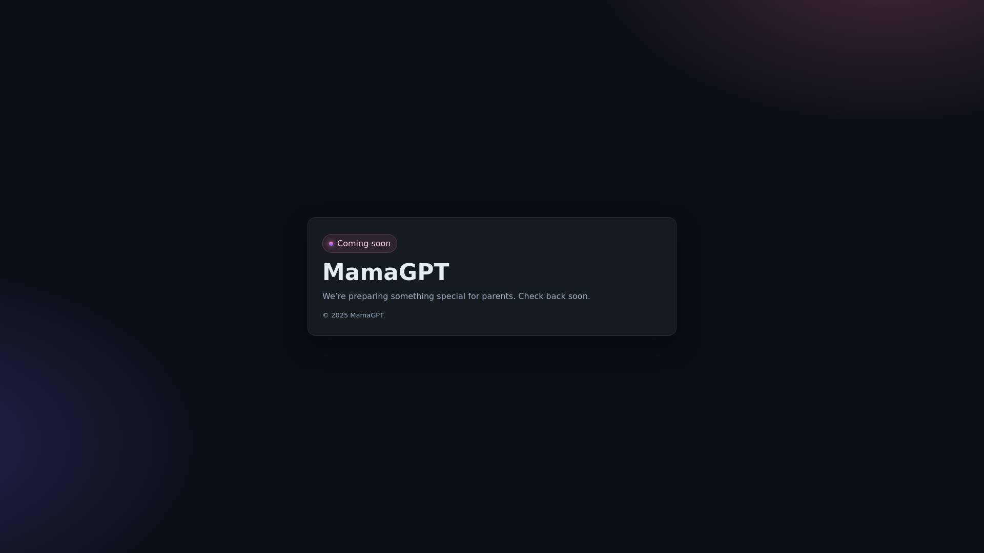 website screenshot of https://mamagpt.app/