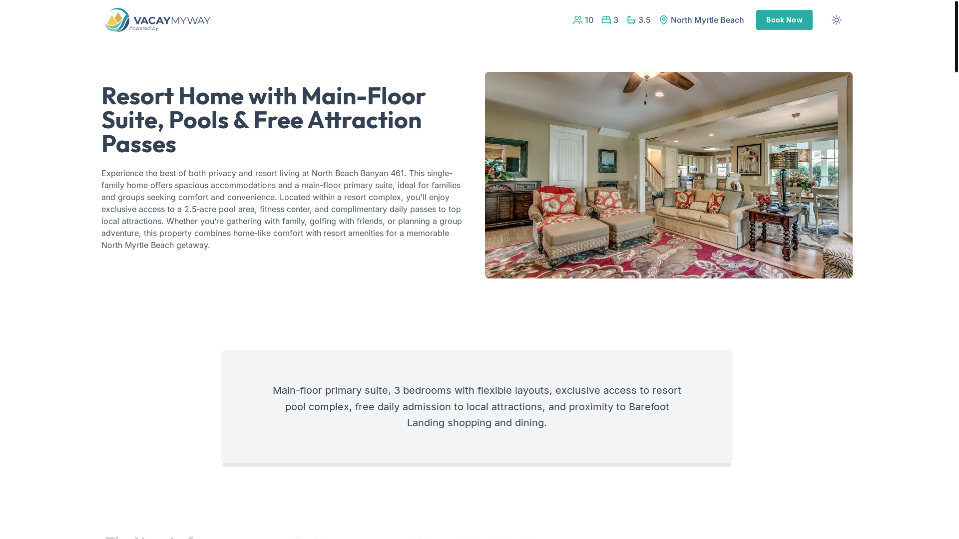 website screenshot of https://northbeachpool.properties/