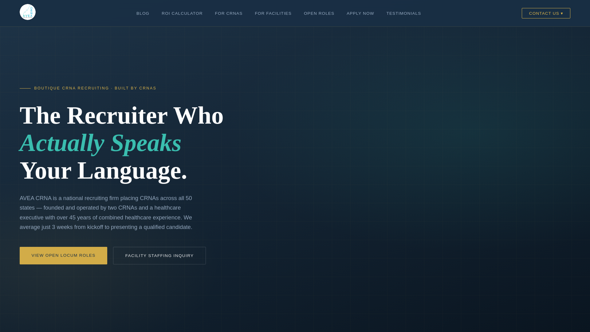 website screenshot of https://elitecrnateam.com/