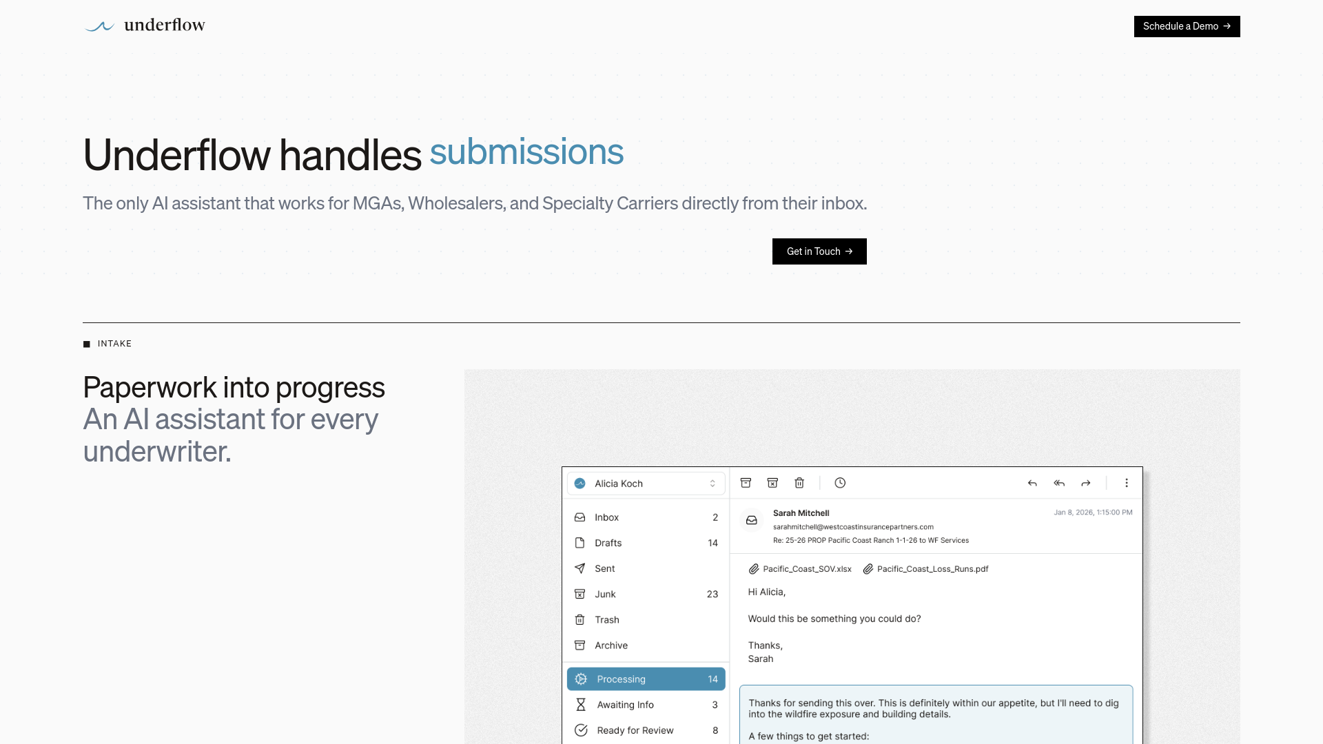 website screenshot of https://getunderflowapp.space/