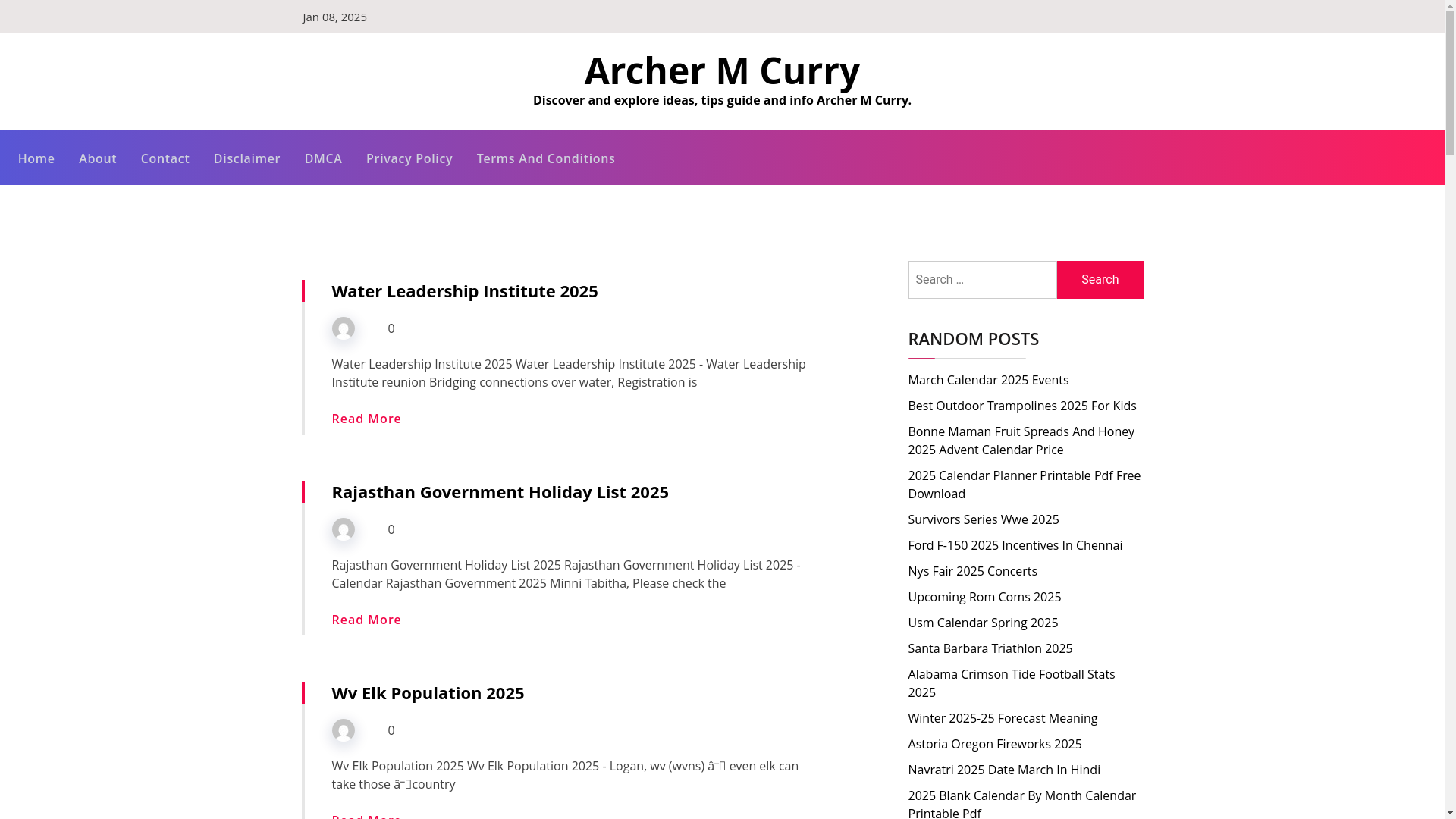 website screenshot of https://archermcurry.pages.dev/