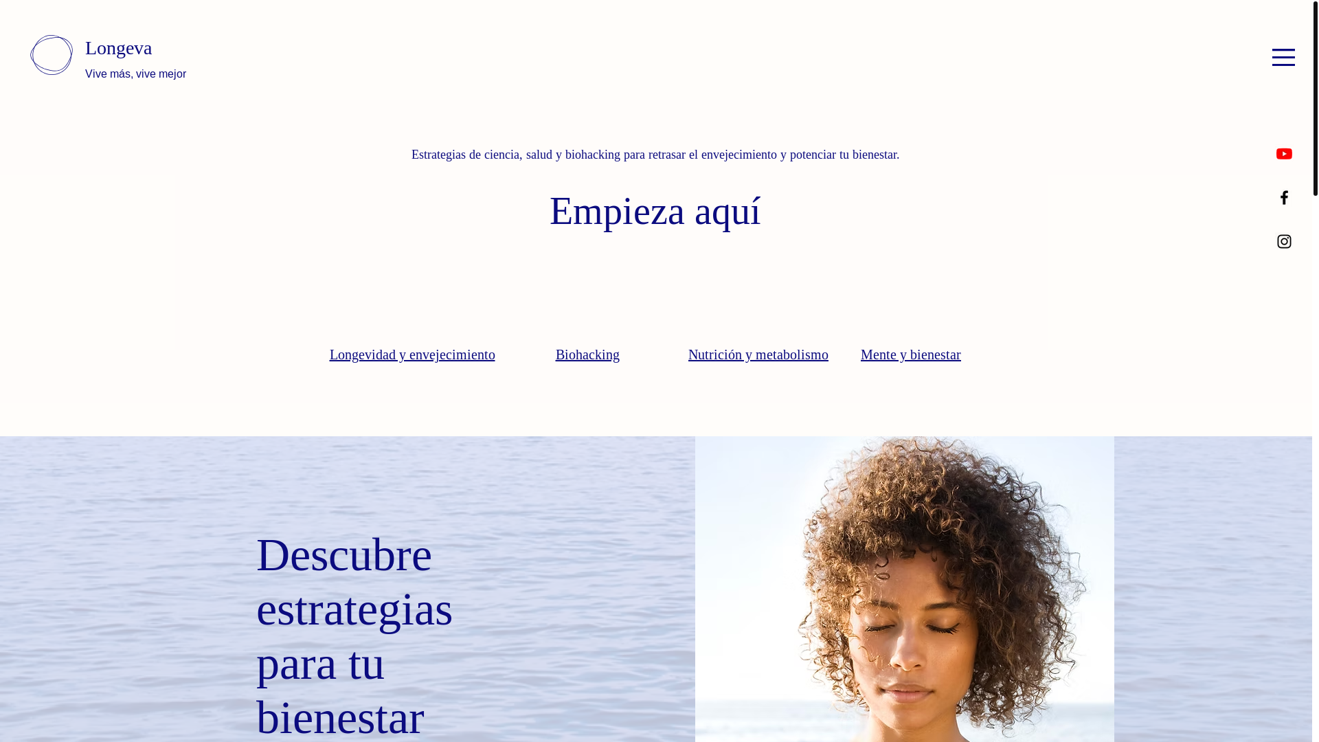 website screenshot of https://longeva.blog/