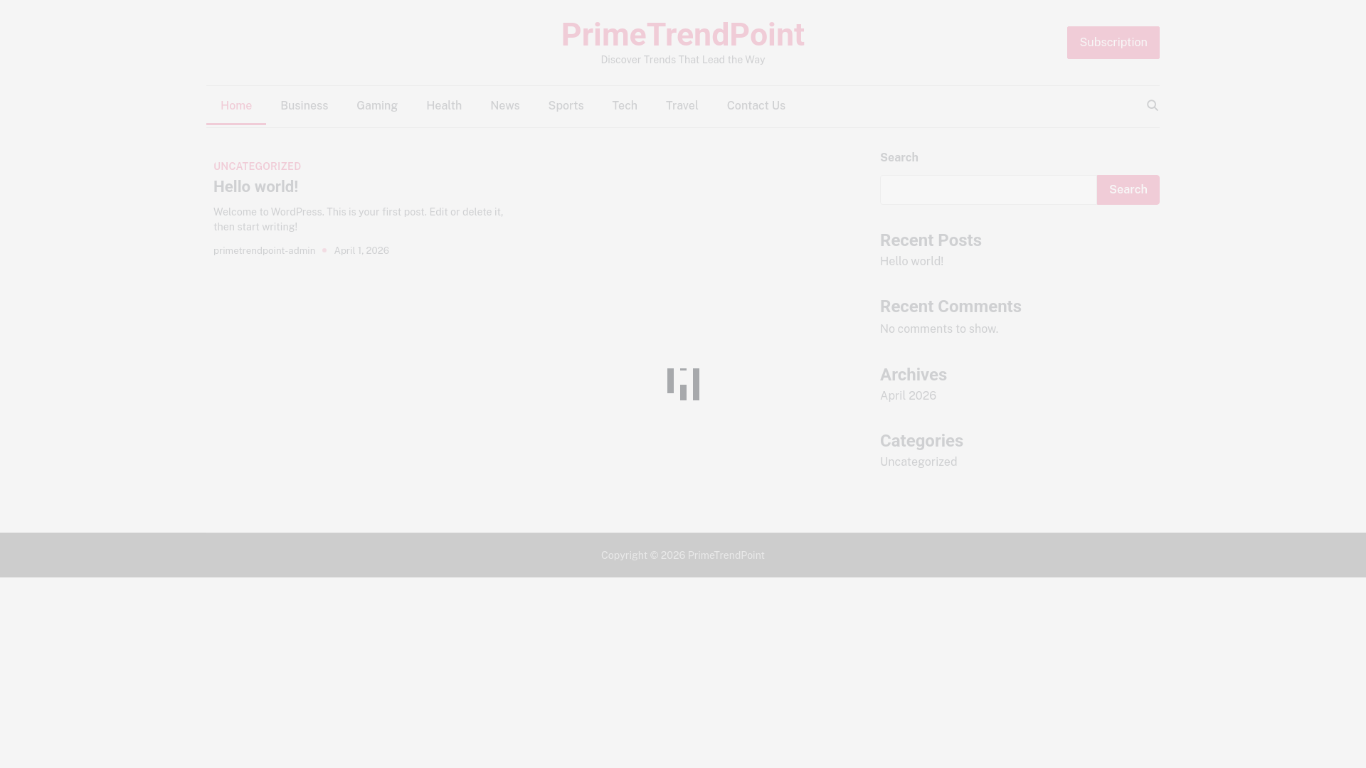 website screenshot of https://primetrendpoint.com