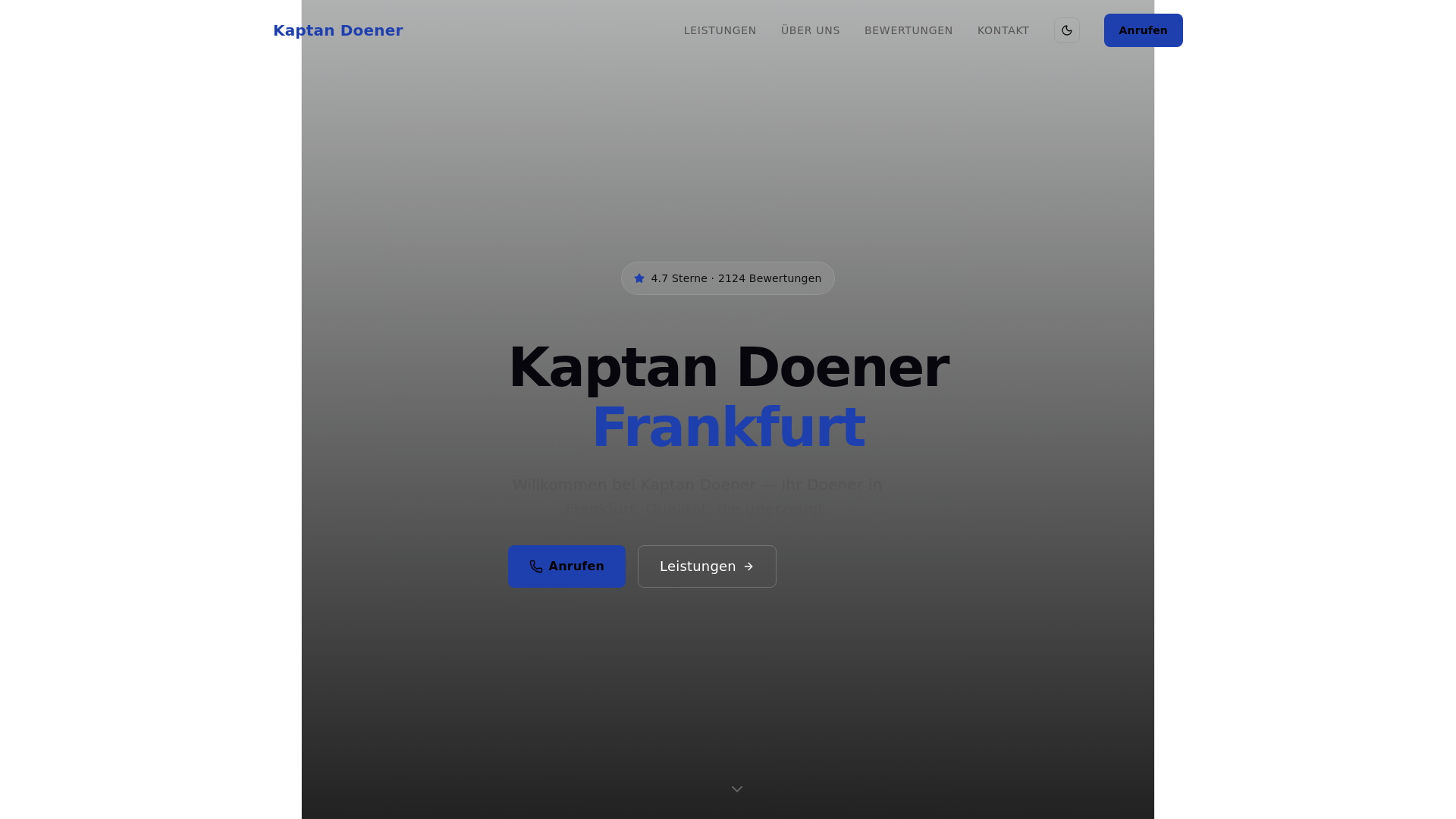website screenshot of https://kaptan-doener.pages.dev/