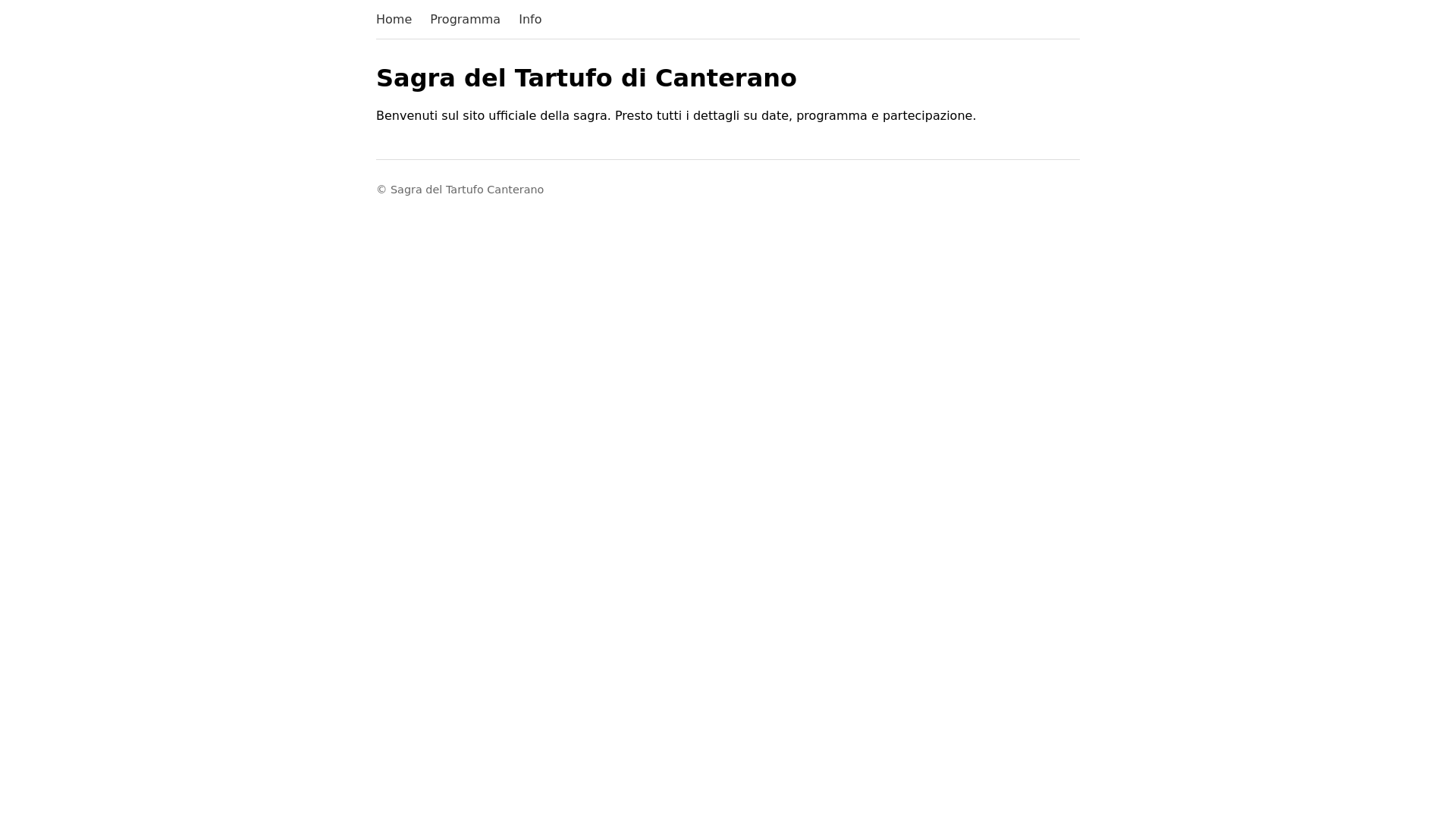 website screenshot of https://sagra-tartufo.pages.dev/