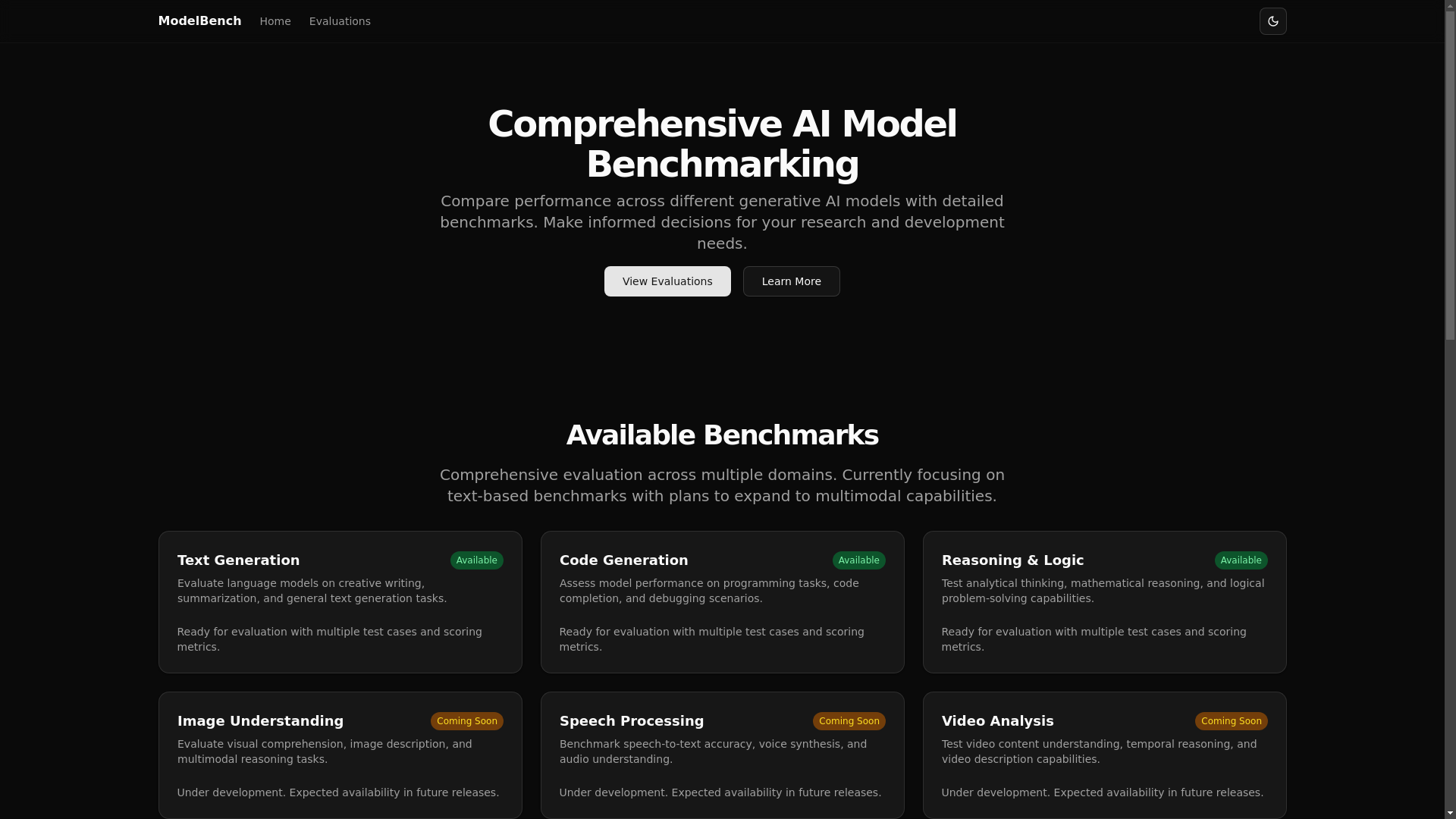 website screenshot of https://modelbench.dev/