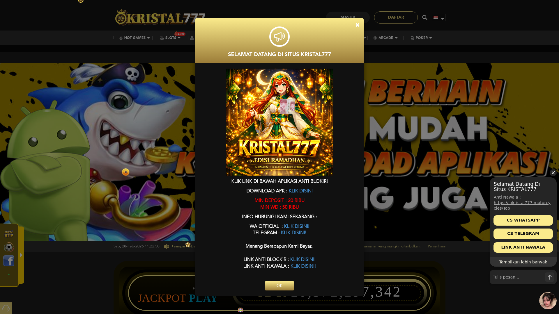 website screenshot of https://kristal777mvp.shop/