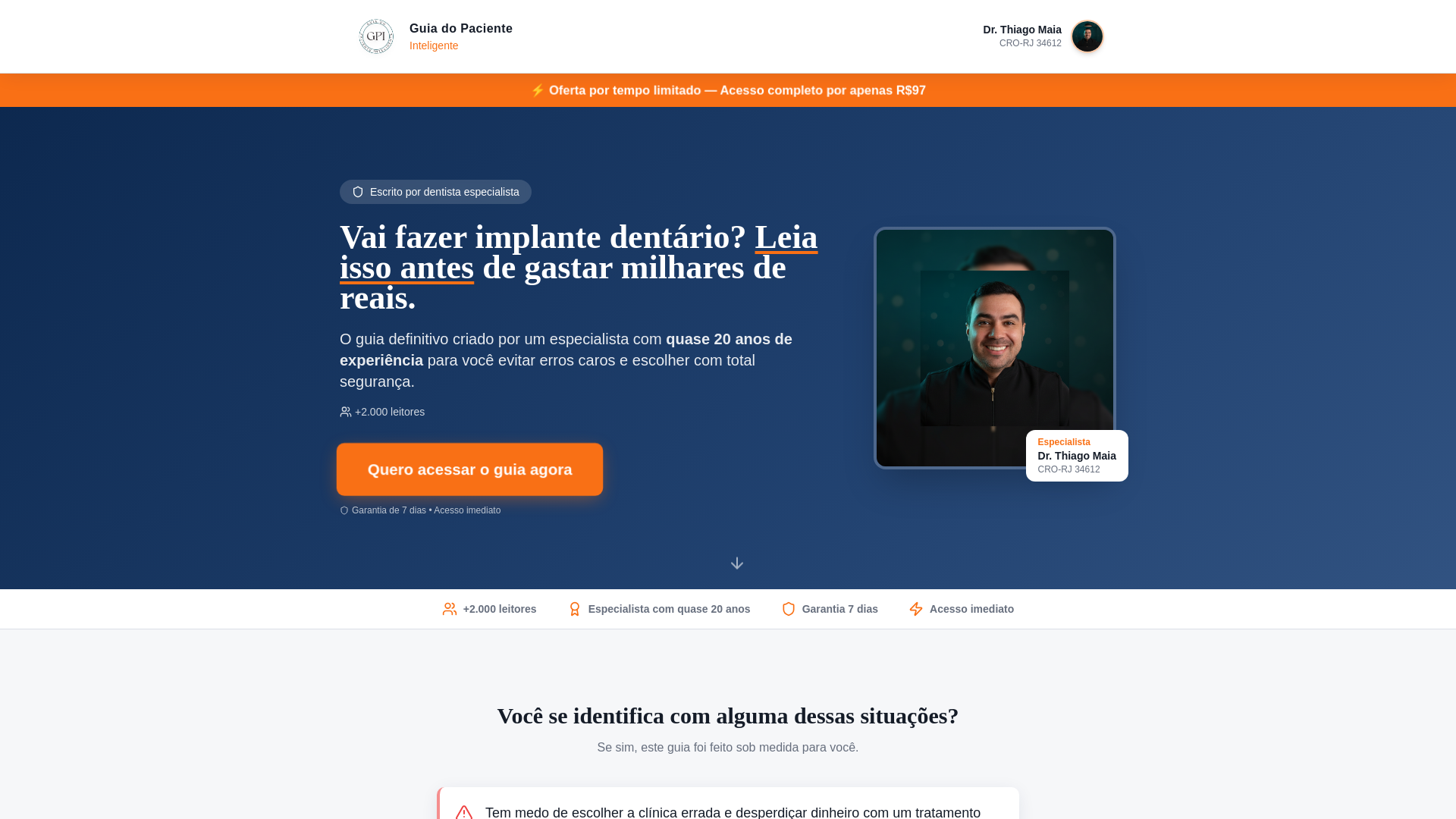 website screenshot of https://guiadopacienteinteligente.com.br/