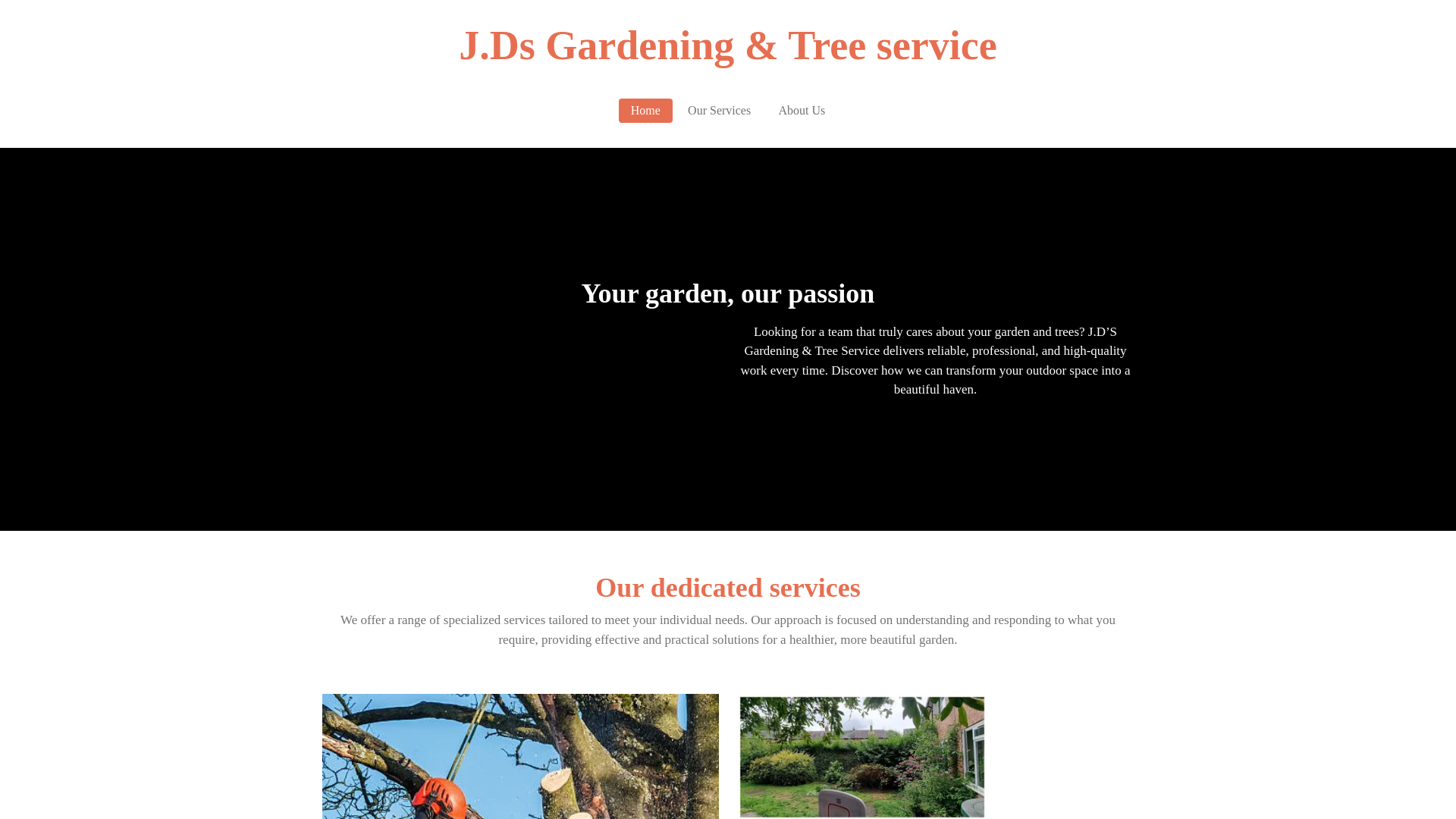 website screenshot of https://john-doyle-gardening-tree-service.com/