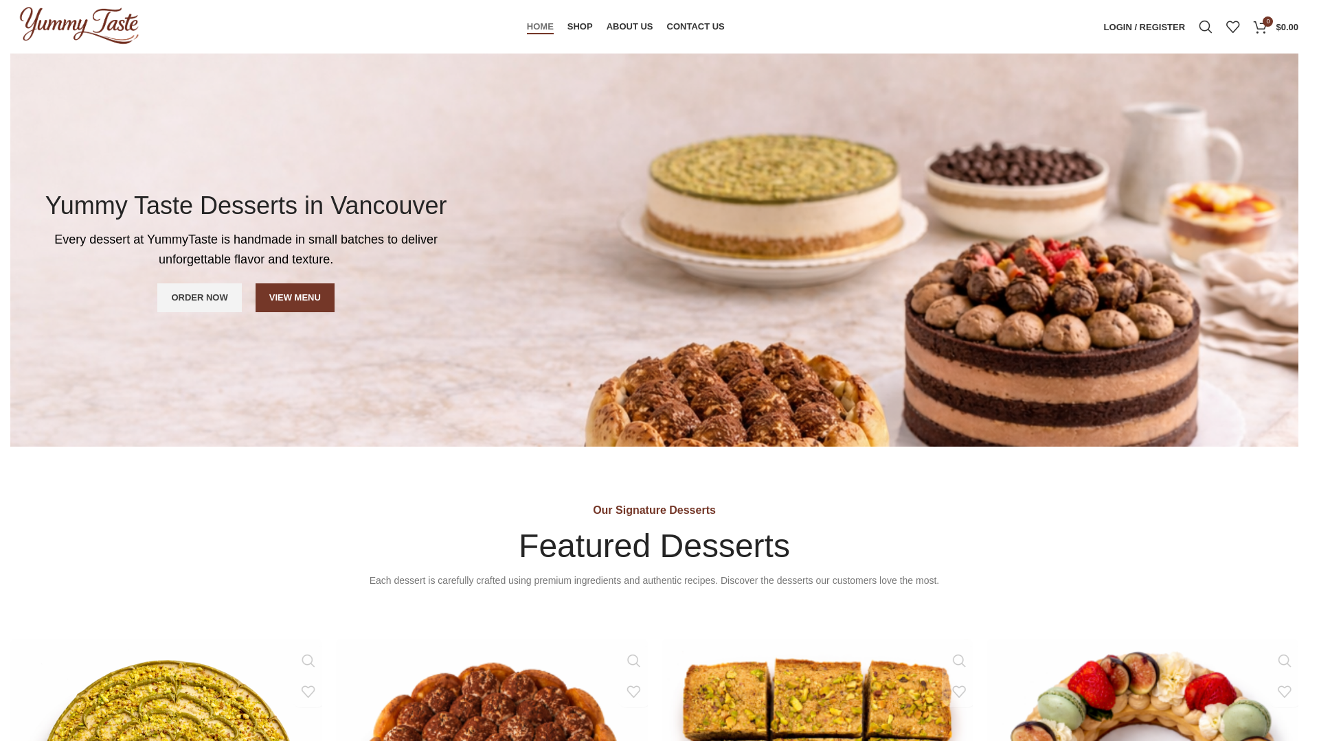 website screenshot of https://yummytaste.ca/