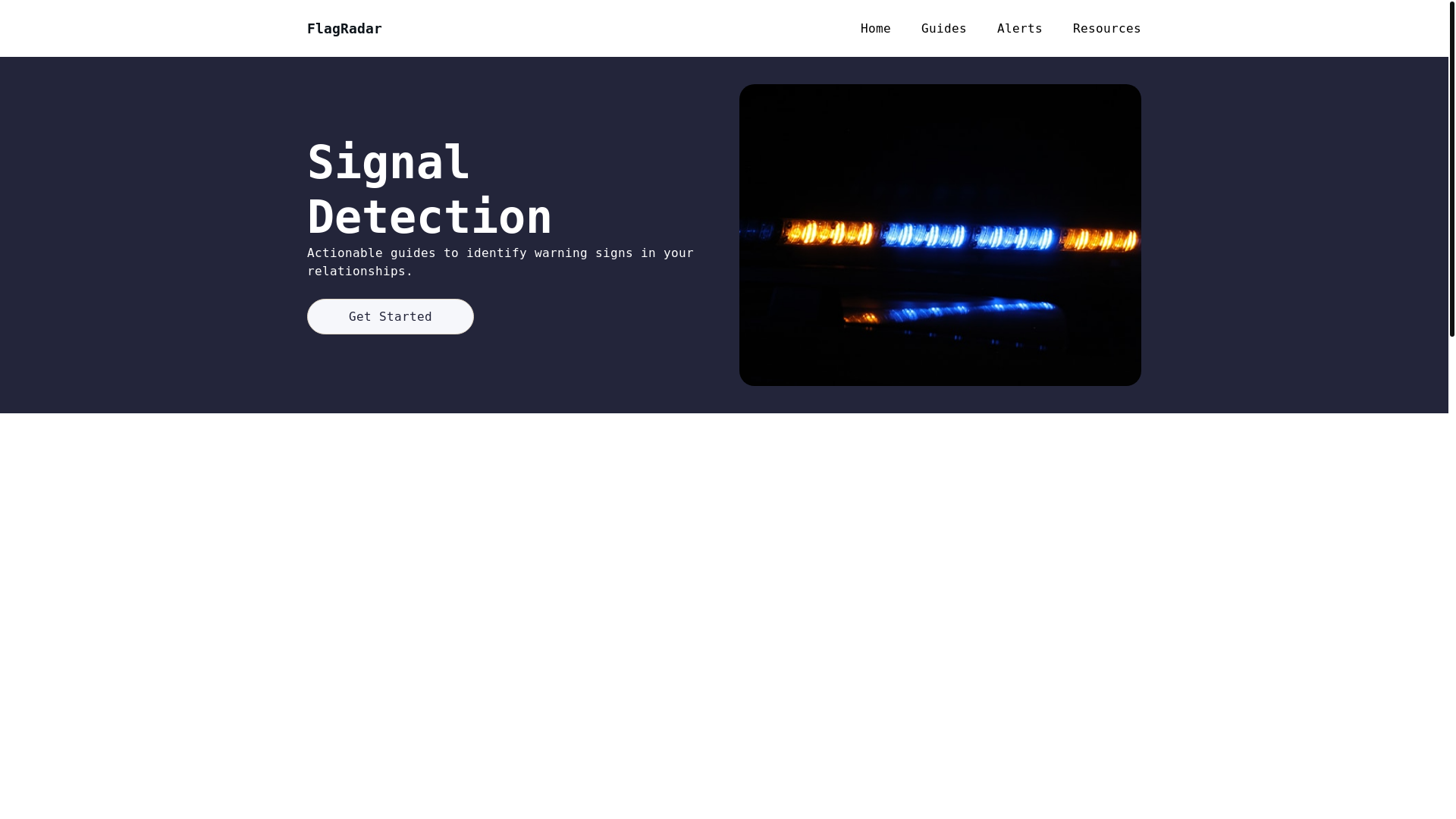 website screenshot of https://flagradar.com/