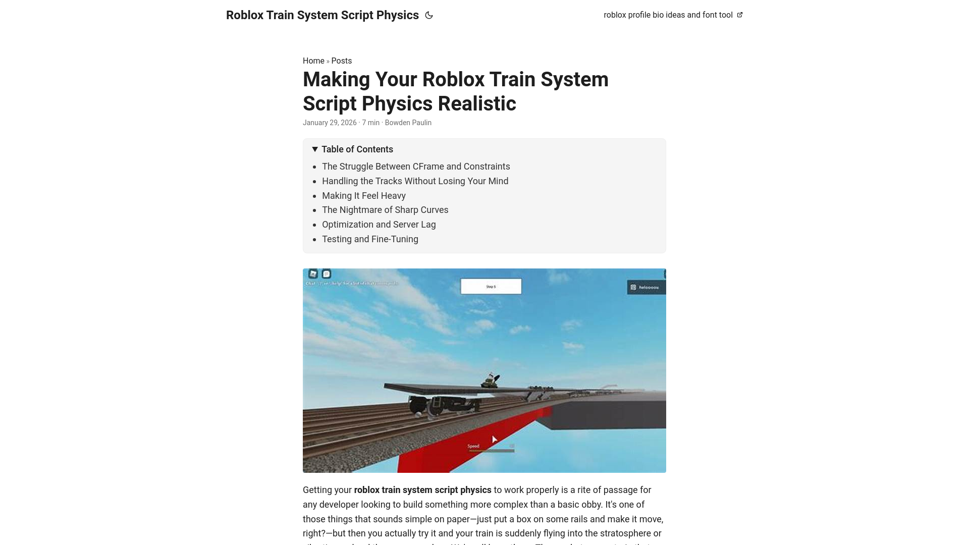 website screenshot of https://roblox-train-system-script-physics.pages.dev/