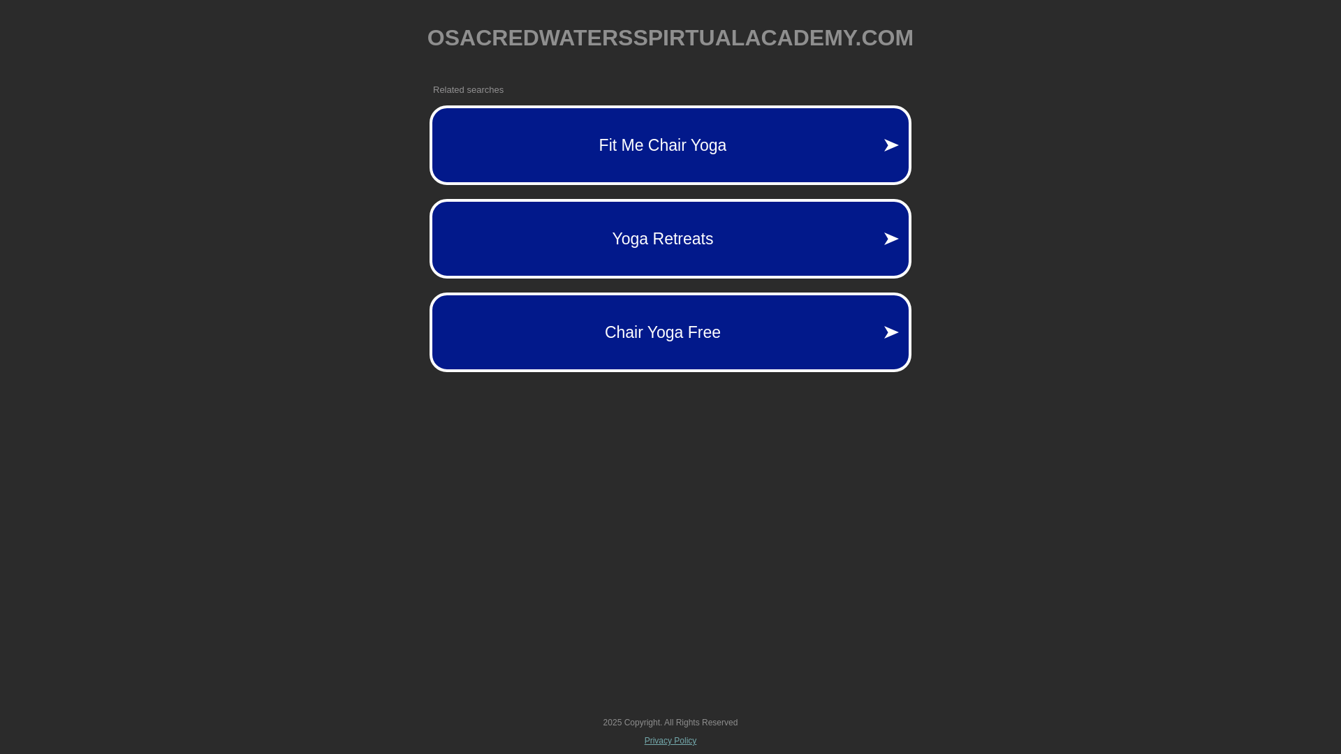 website screenshot of https://osacredwatersspirtualacademy.com/