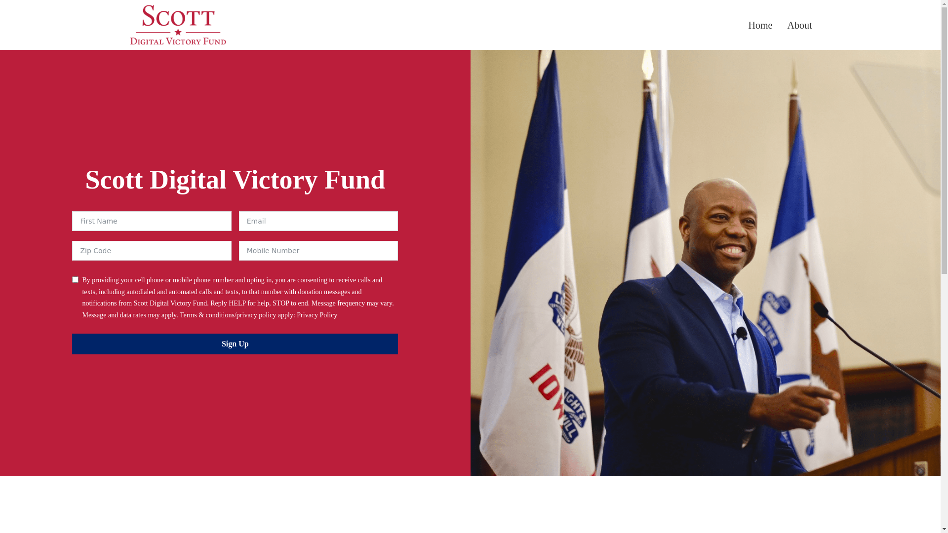 website screenshot of https://scottdigitalvictoryfund.com/