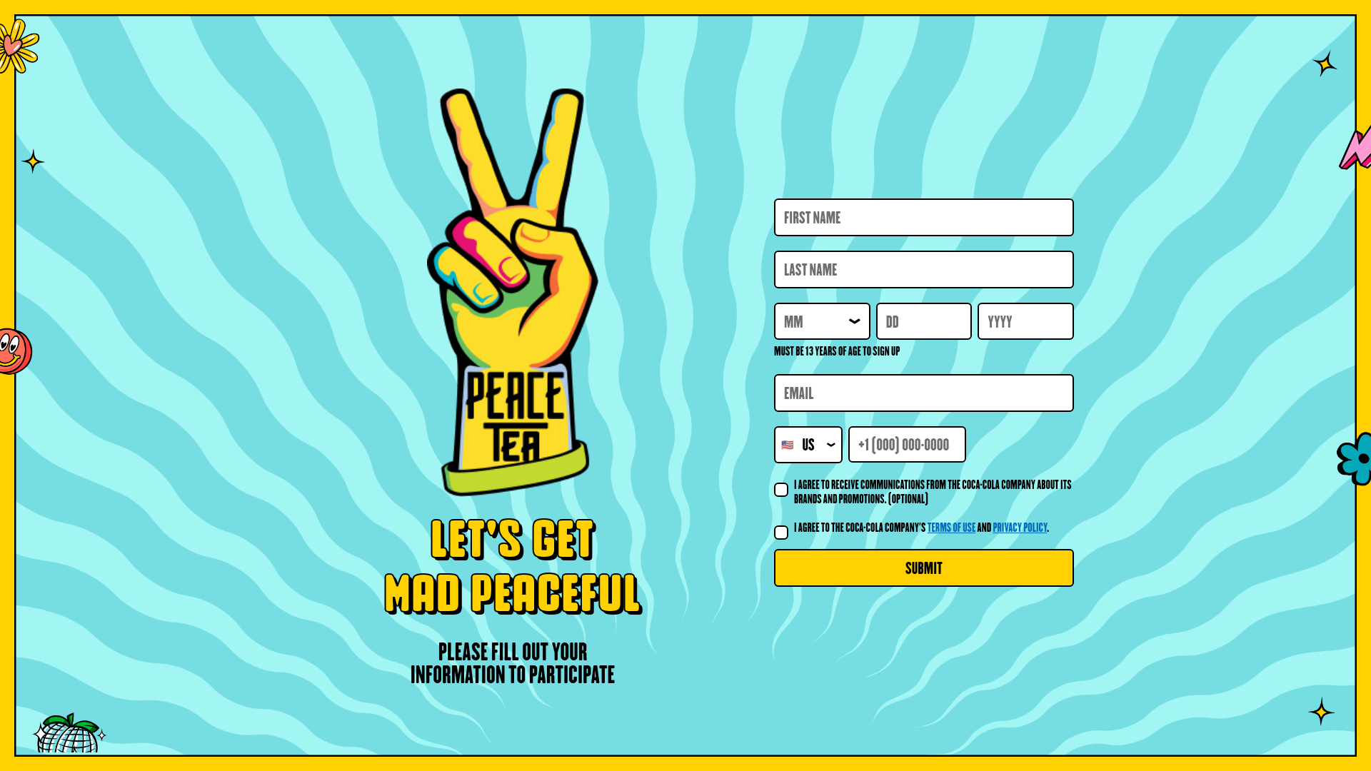 website screenshot of https://peaceteasipsandsounds.com/