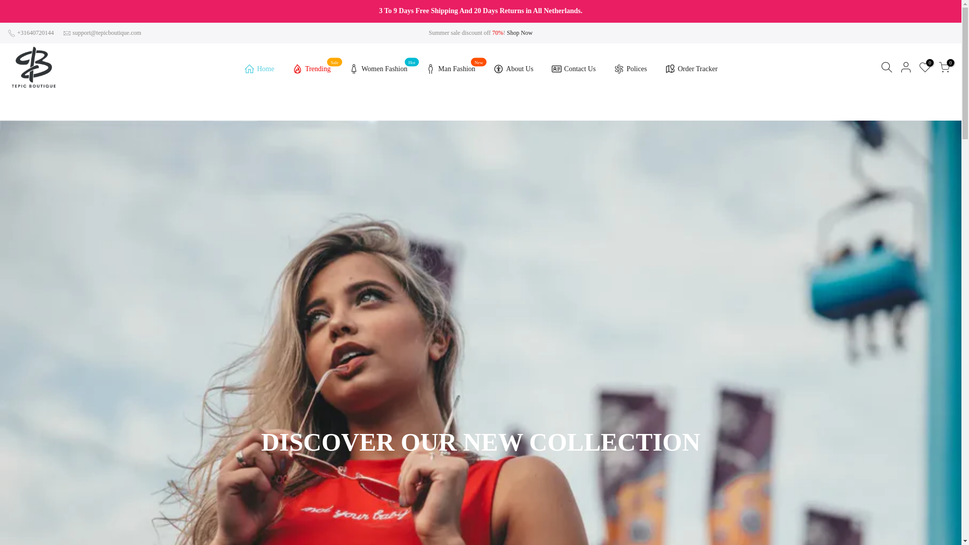 website screenshot of https://tepicboutique.store/